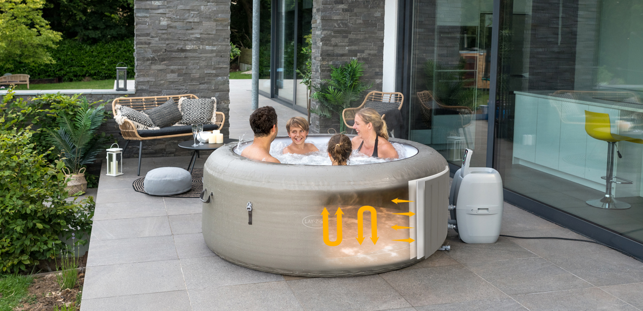 bestway hot tub energy saving construction