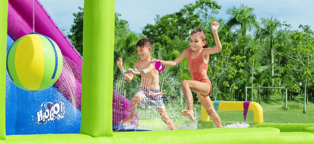 bestway inflatable garden games and waterslides