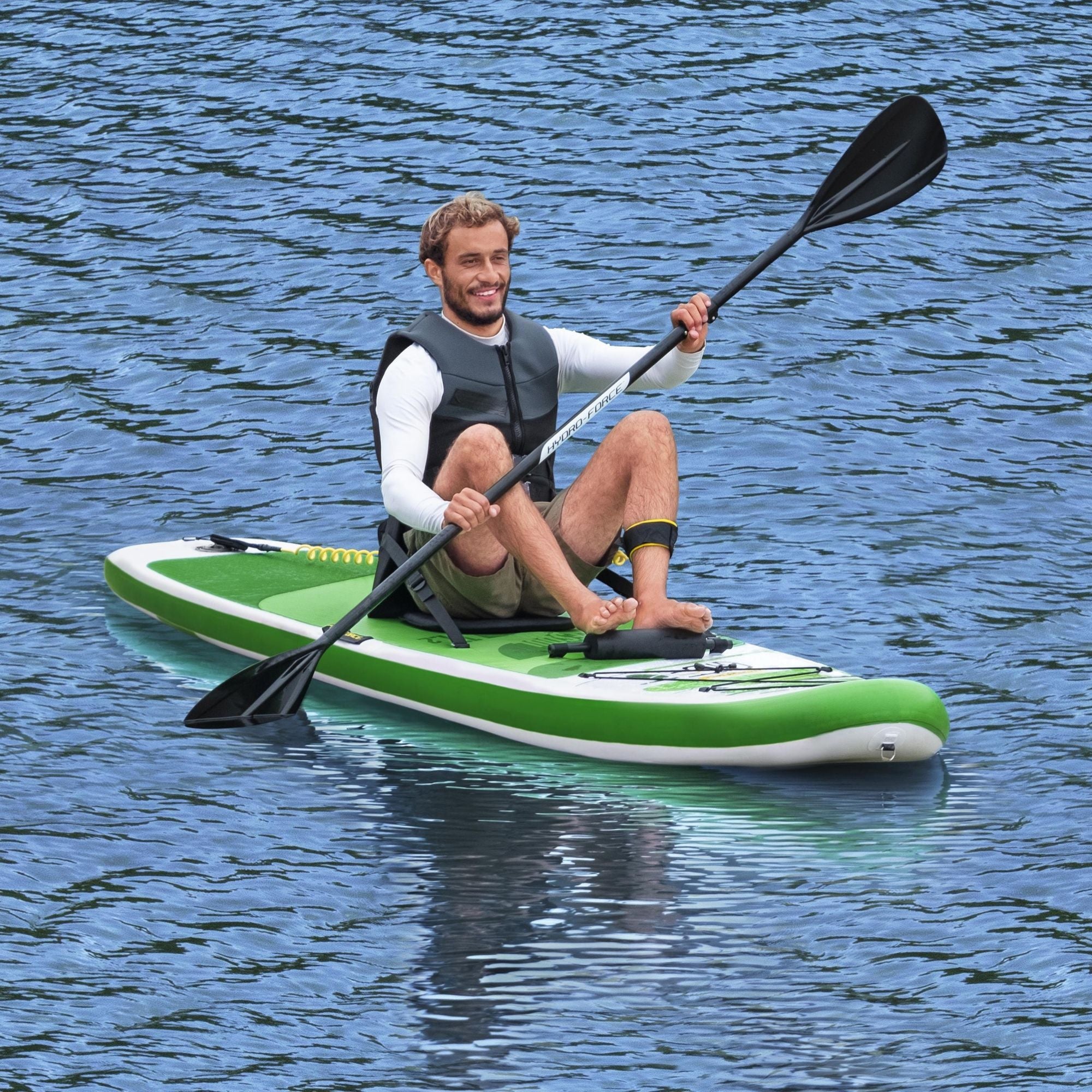 Hydro-Force 11ft  2" Inflatable Paddle Board/Kayak Set - Freesoul Tech - Outlet