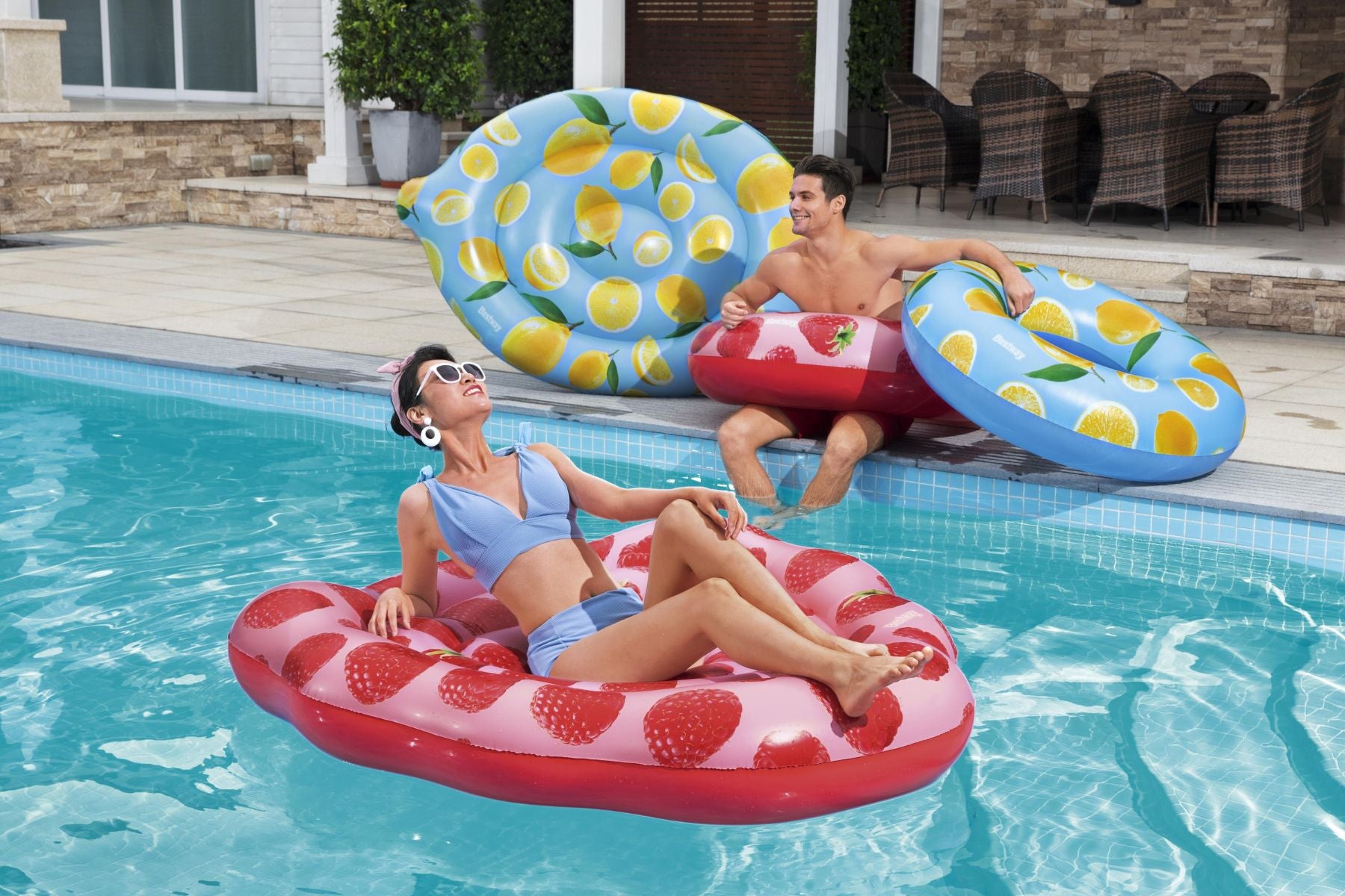 Inflatable Raspberry Scented Pool Float