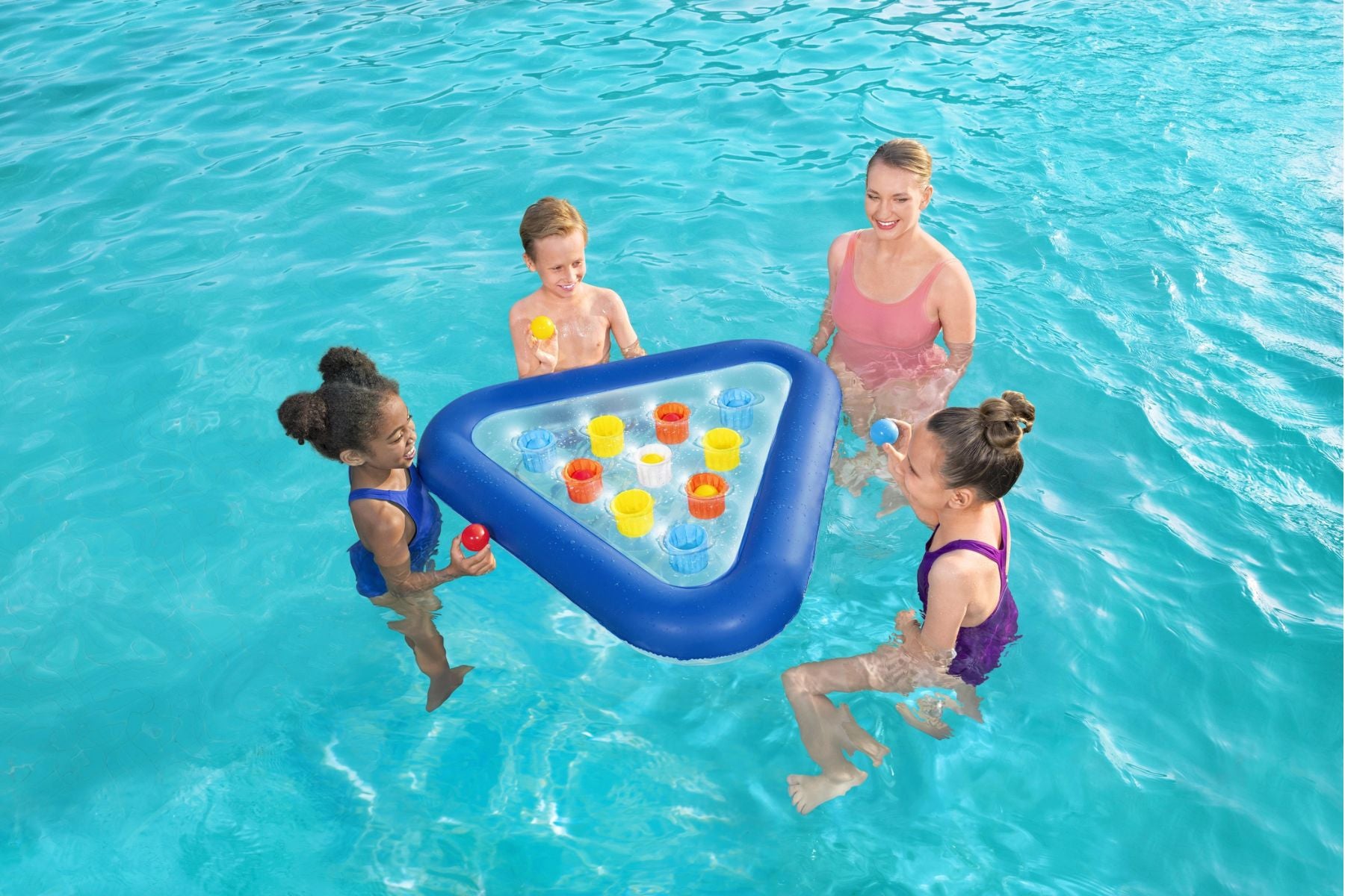 Inflatable Water Pong Pool Game Set