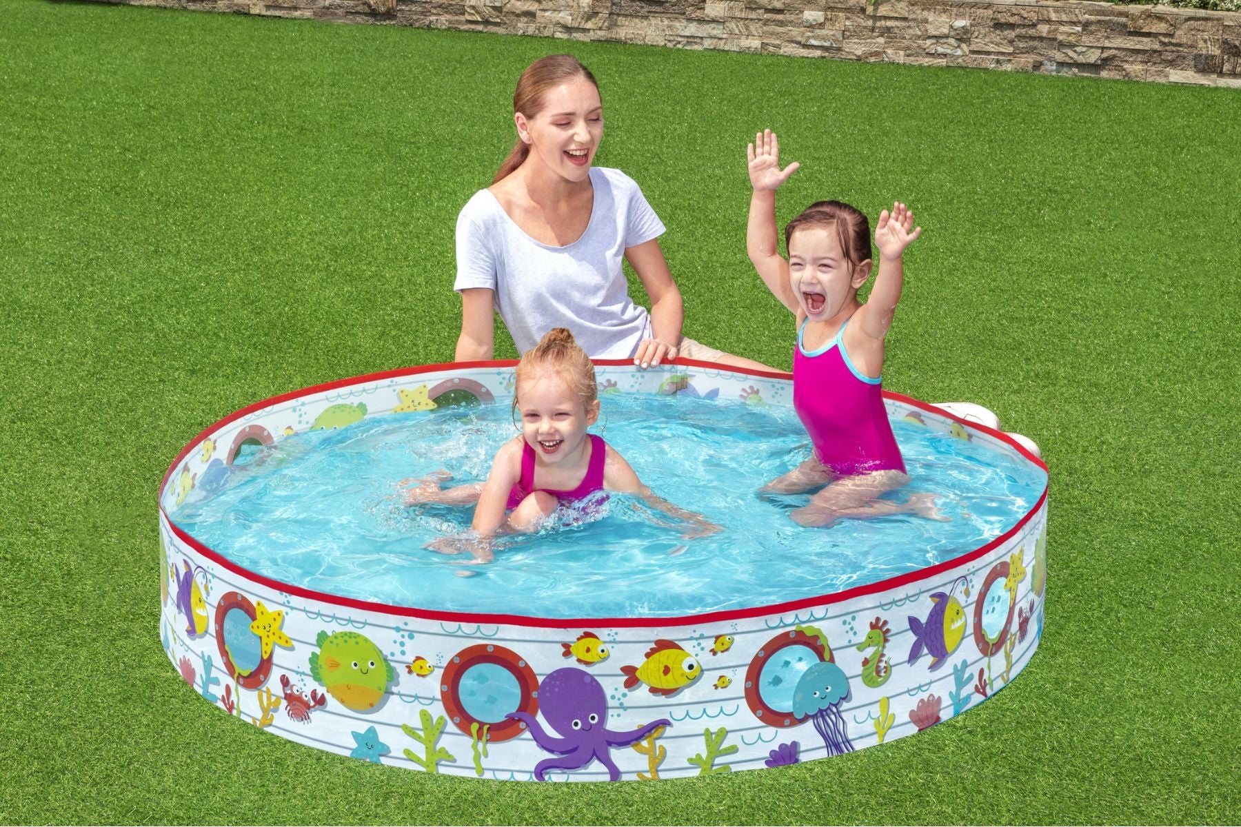 Coral Themed Kids Inflatable Paddling Pool