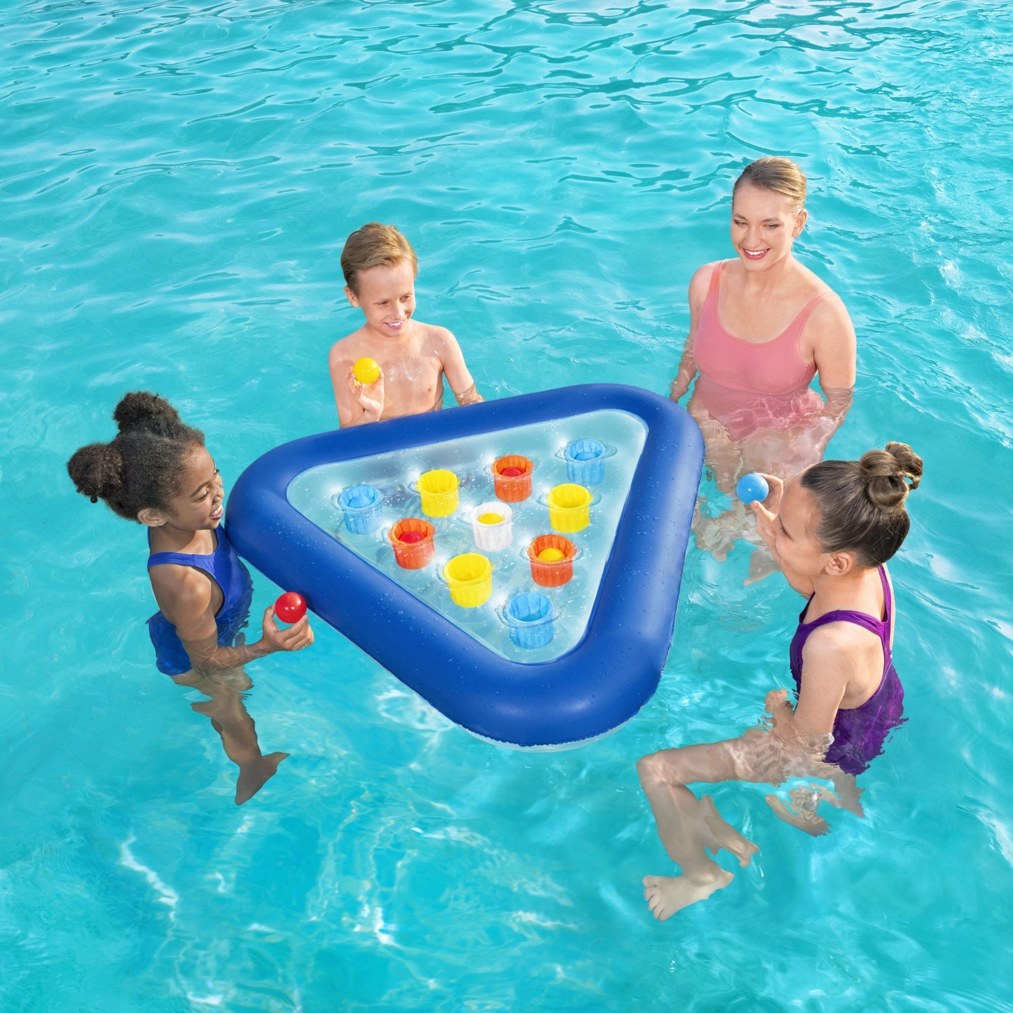 Inflatable Water Pong Pool Game Set