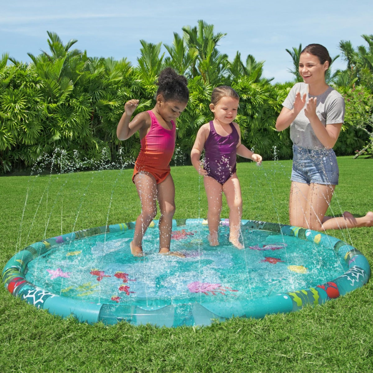 Sprinkler Splash Pad, Kids Water Mat