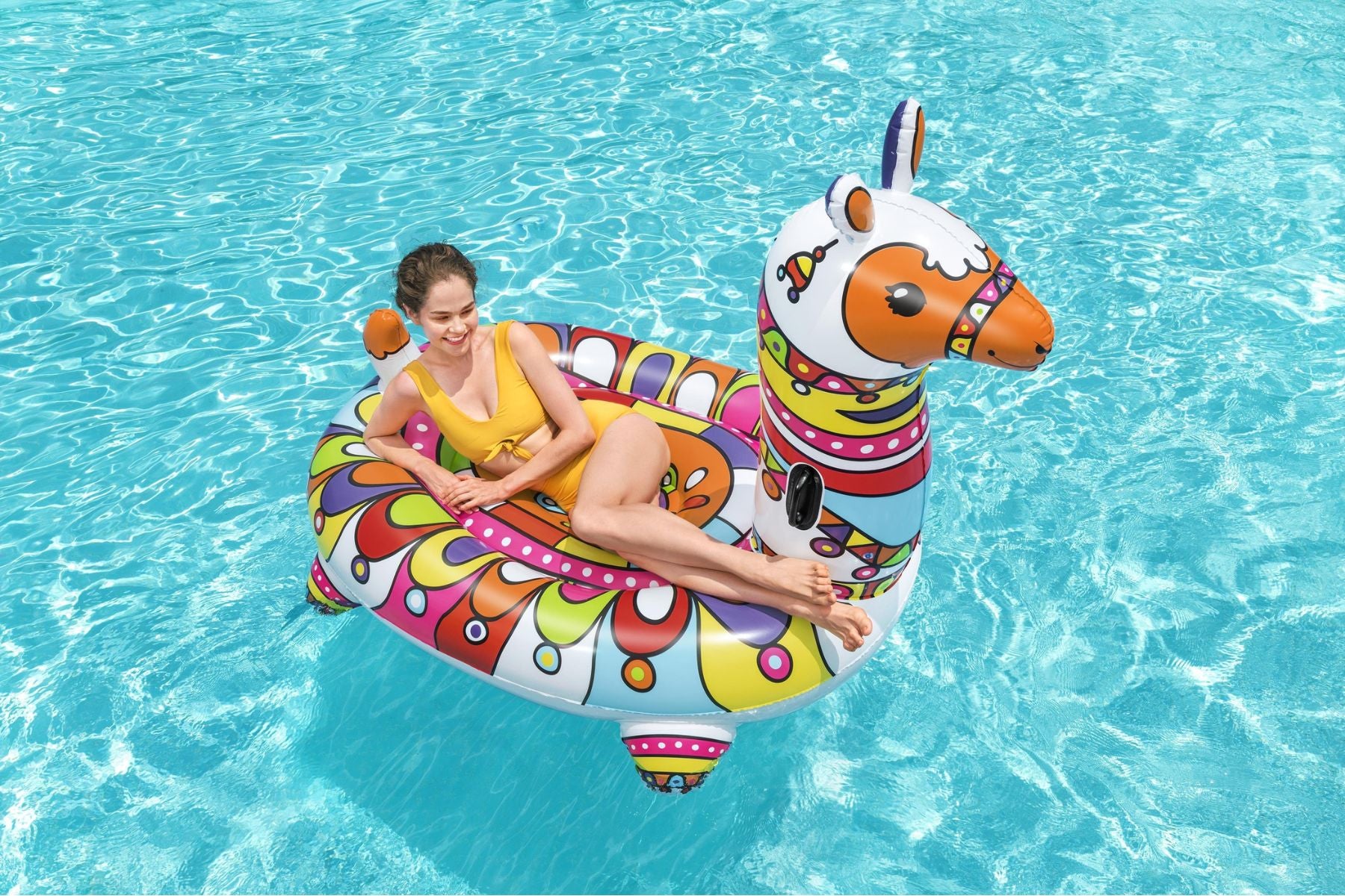 Inflatable Pop Art Llama Pool Float