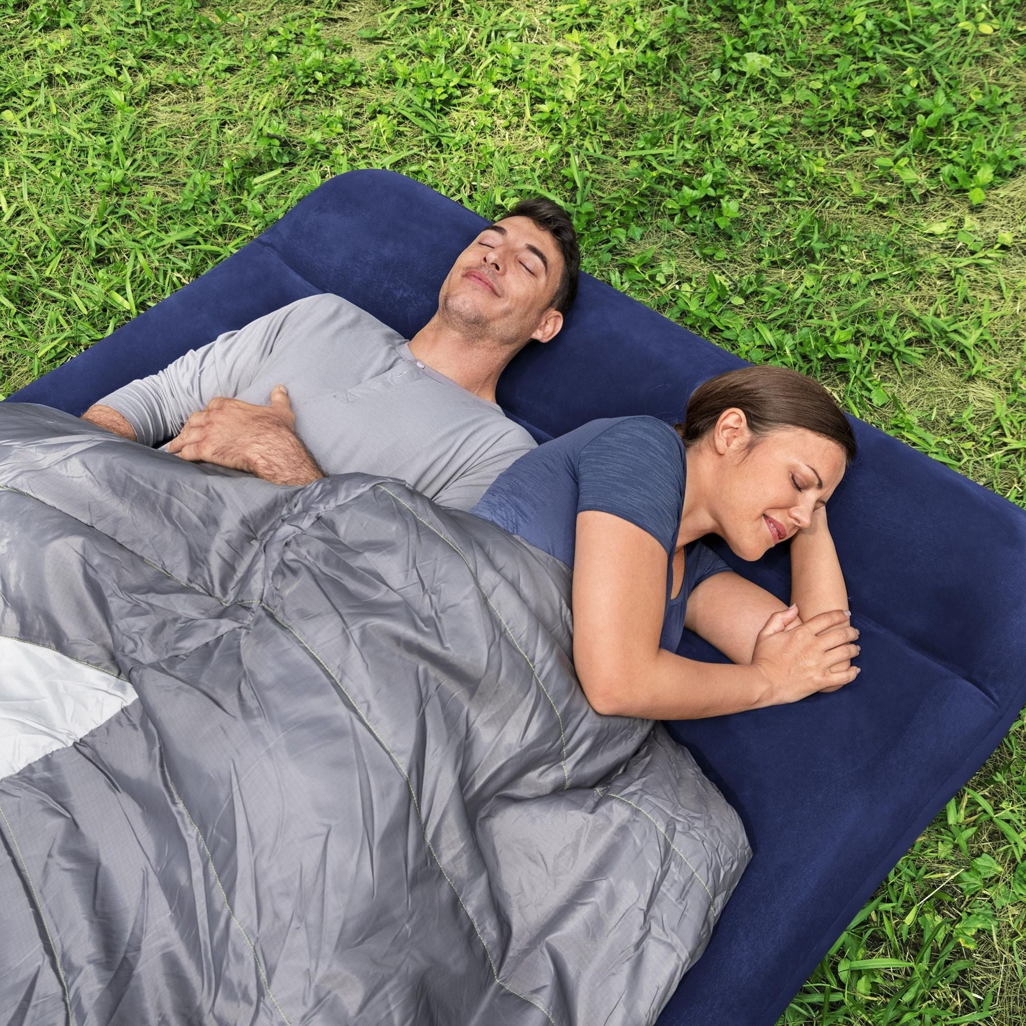 Double Flocked Airbed Inflatable Air Mattress