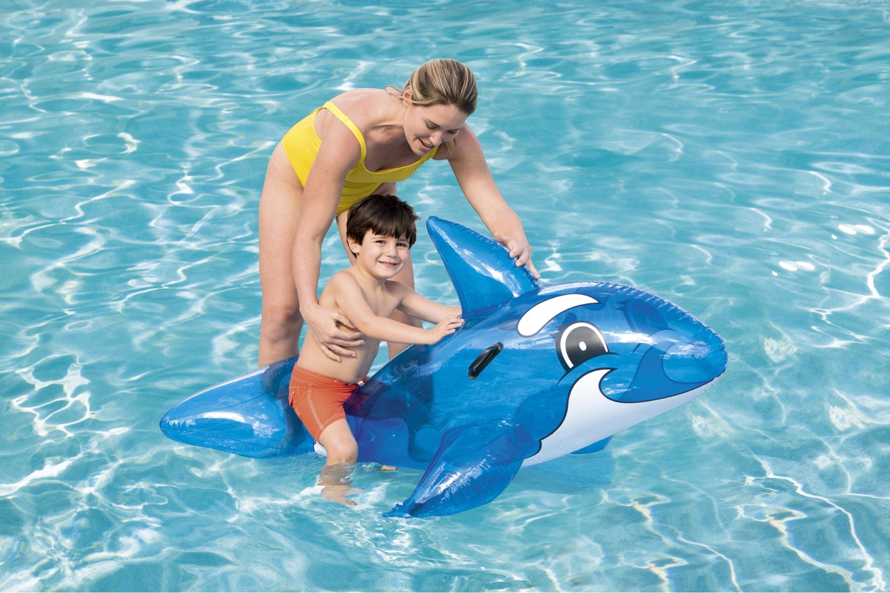 Inflatable Blue Whale Pool Float