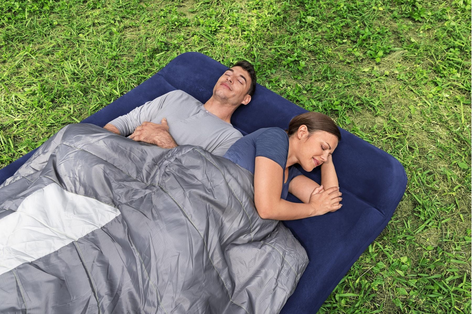 Double Flocked Airbed Inflatable Air Mattress