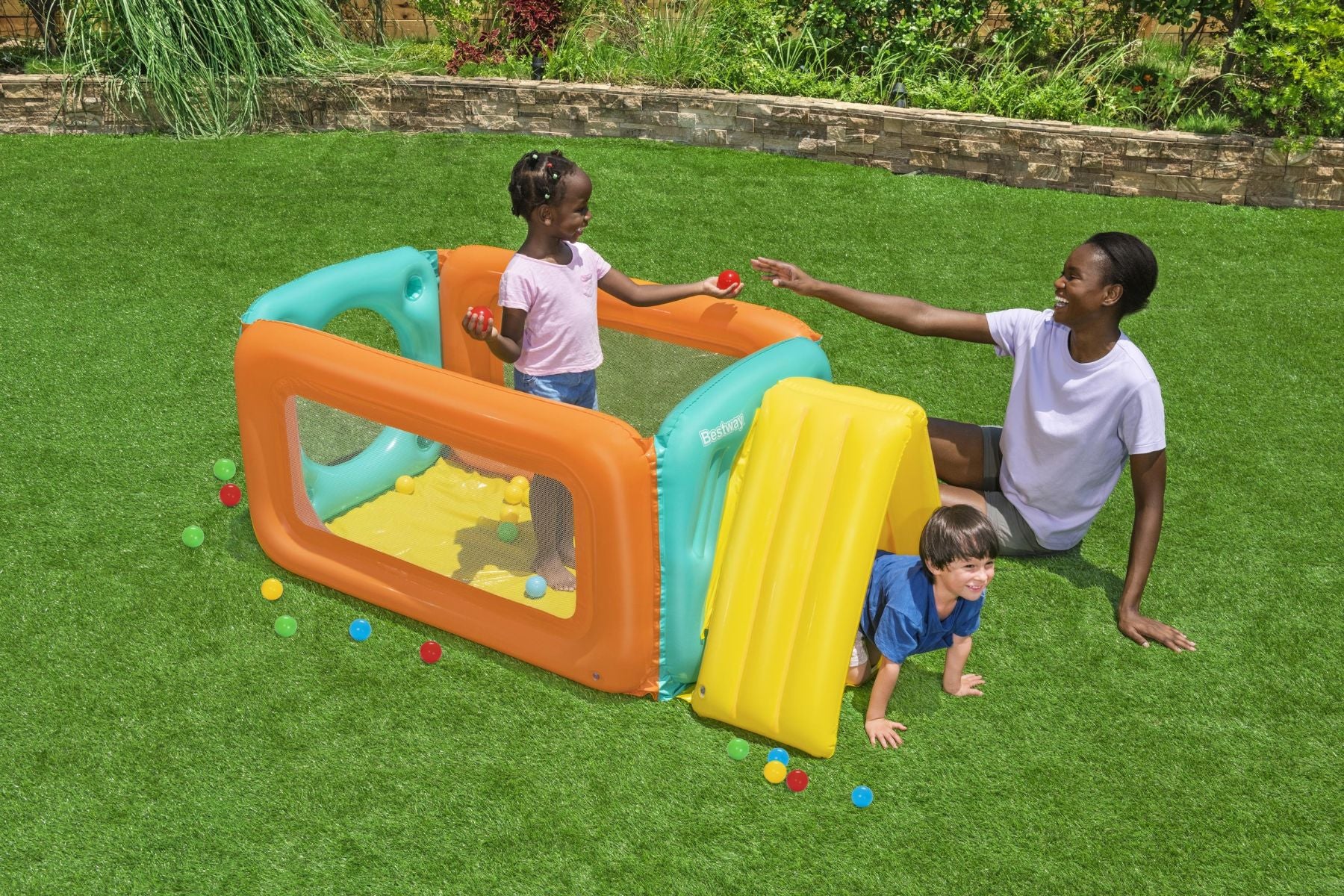 Kids Tunneltopia Inflatable Ball Pit, with 25 Balls