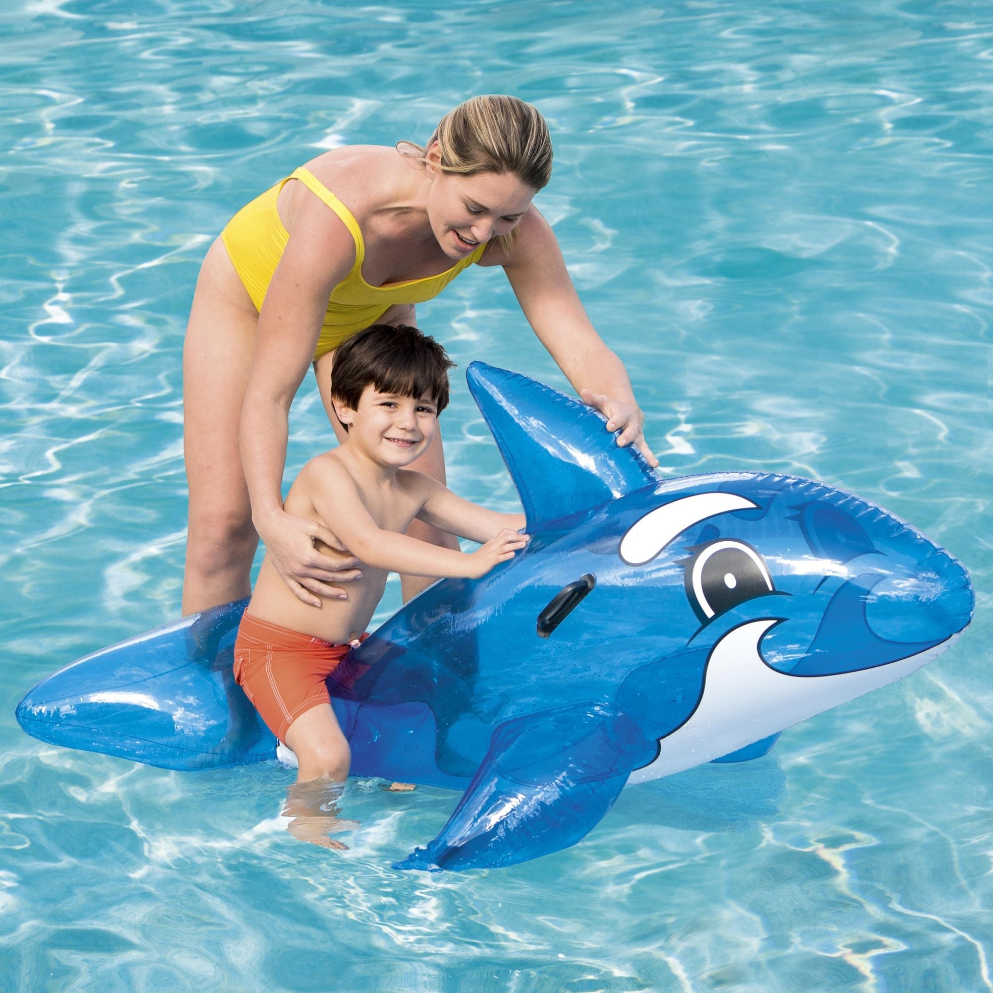 Inflatable Blue Whale Pool Float