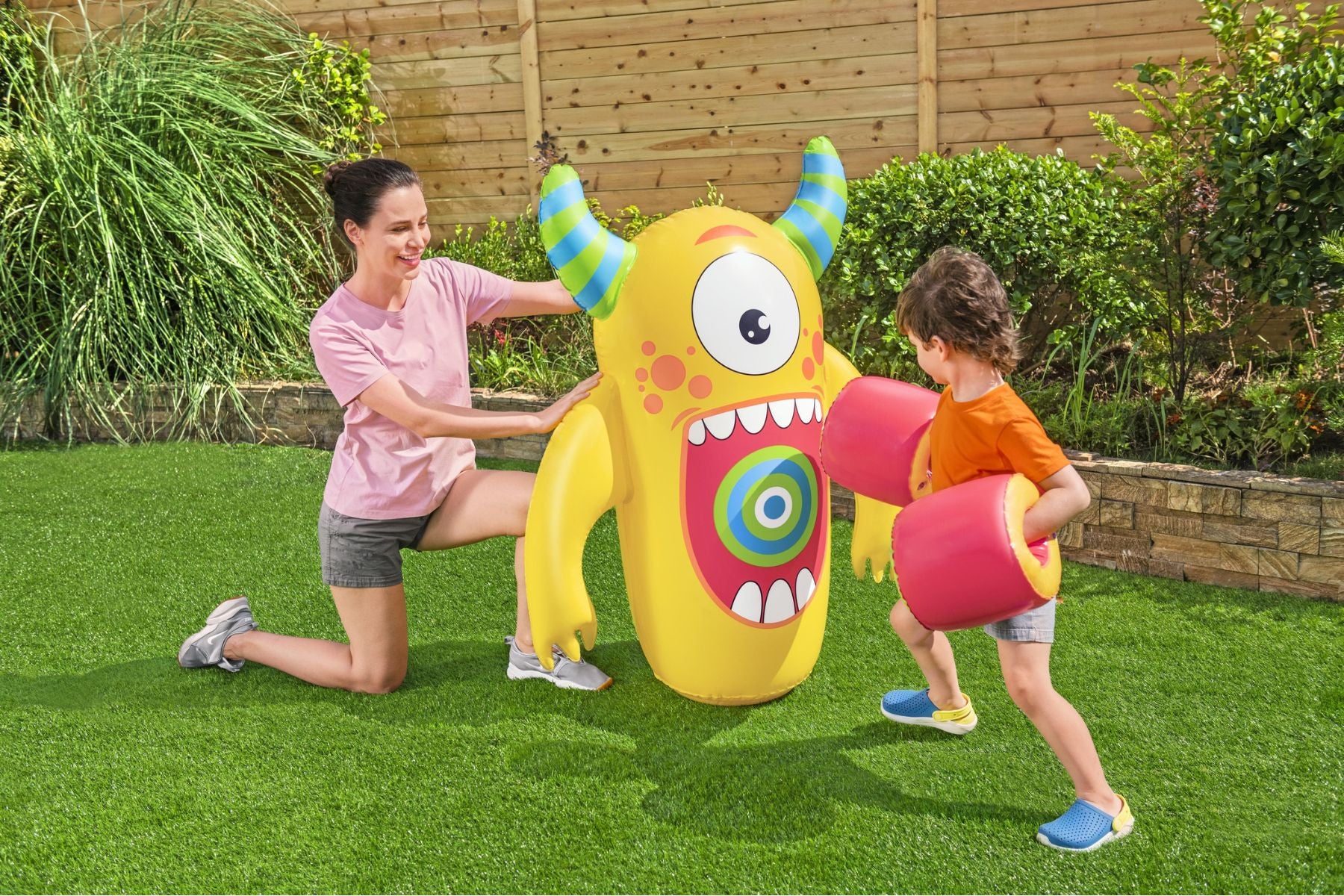 Kids Inflatable Bounce Back Monster Boxing Set