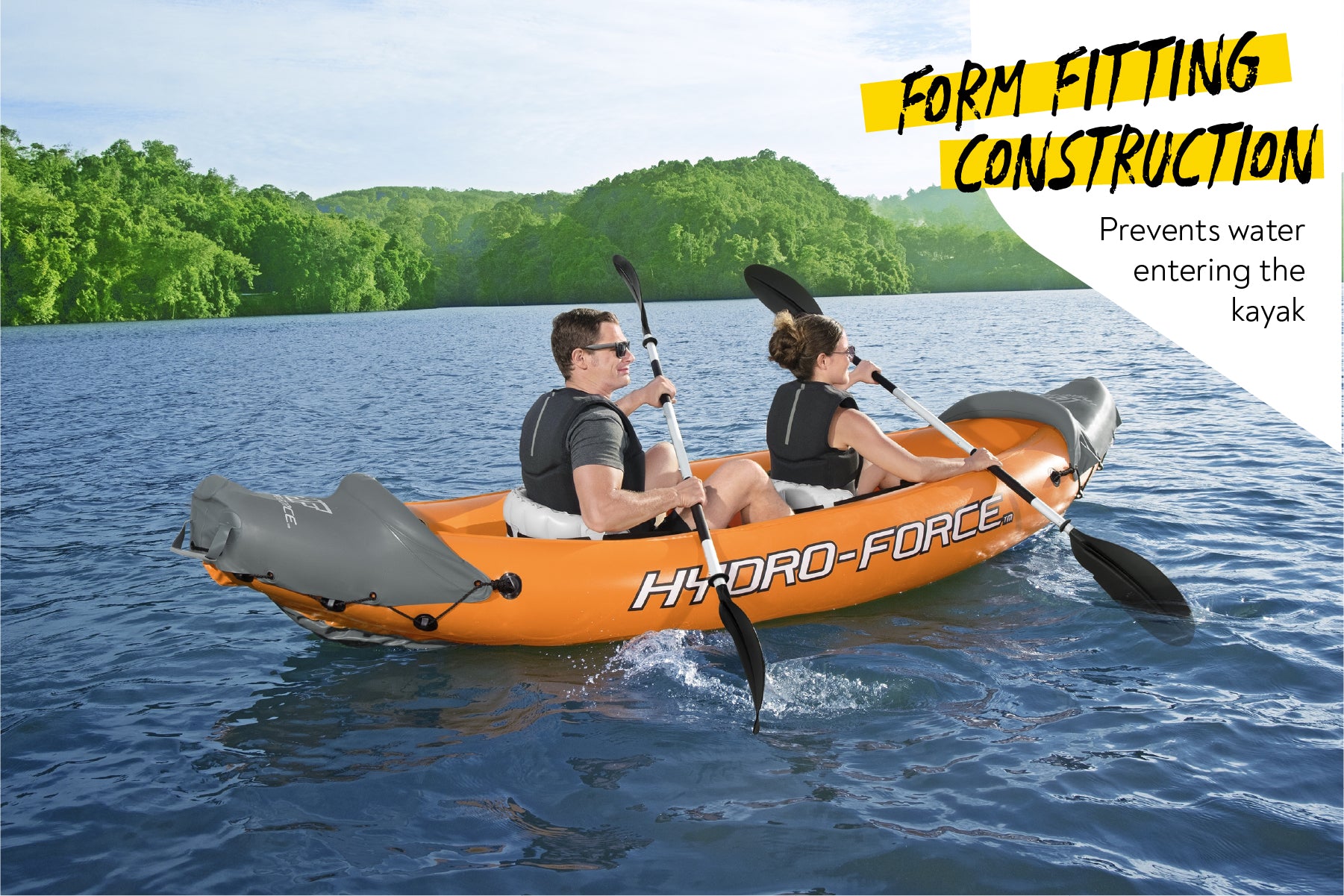 Hydro-force 2 Person Inflatable Kayak Set - Rapid