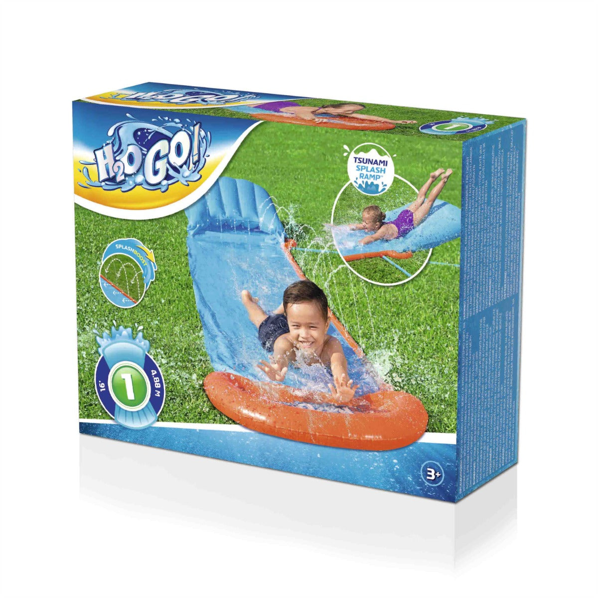 H2OGO! Tsunami Single Splash Water Slide, with Sprinklers