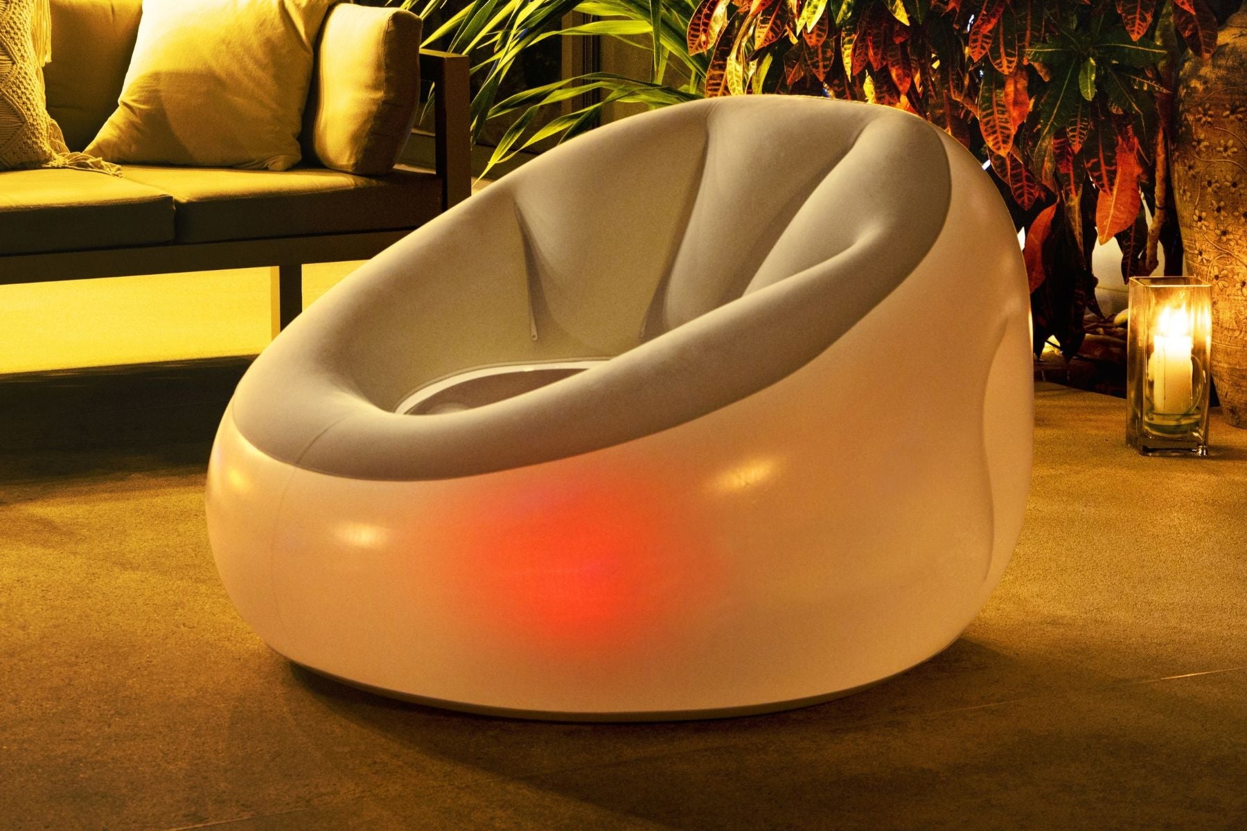 Inflatable Outdoor Luxury Chair with LED Lights