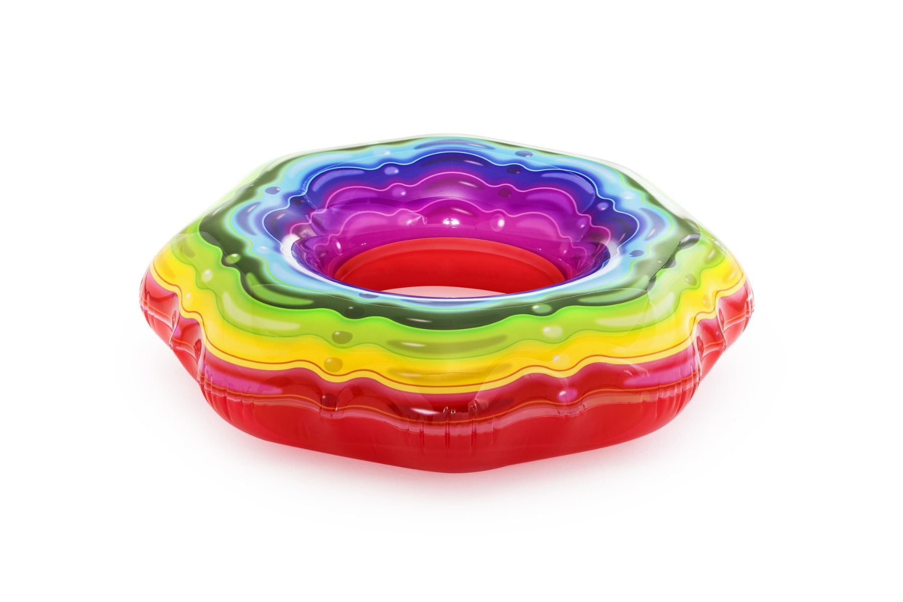 Inflatable Rainbow Ribbon Swim Ring Pool Float