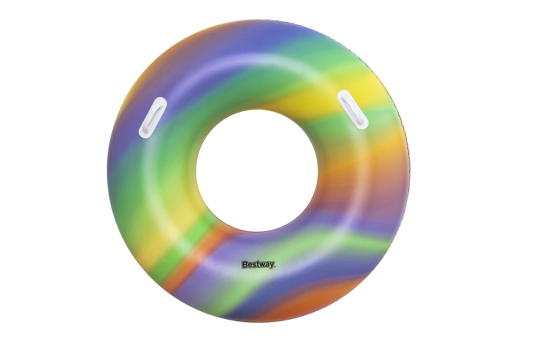 Inflatable Rainbow Swim Ring Pool Float