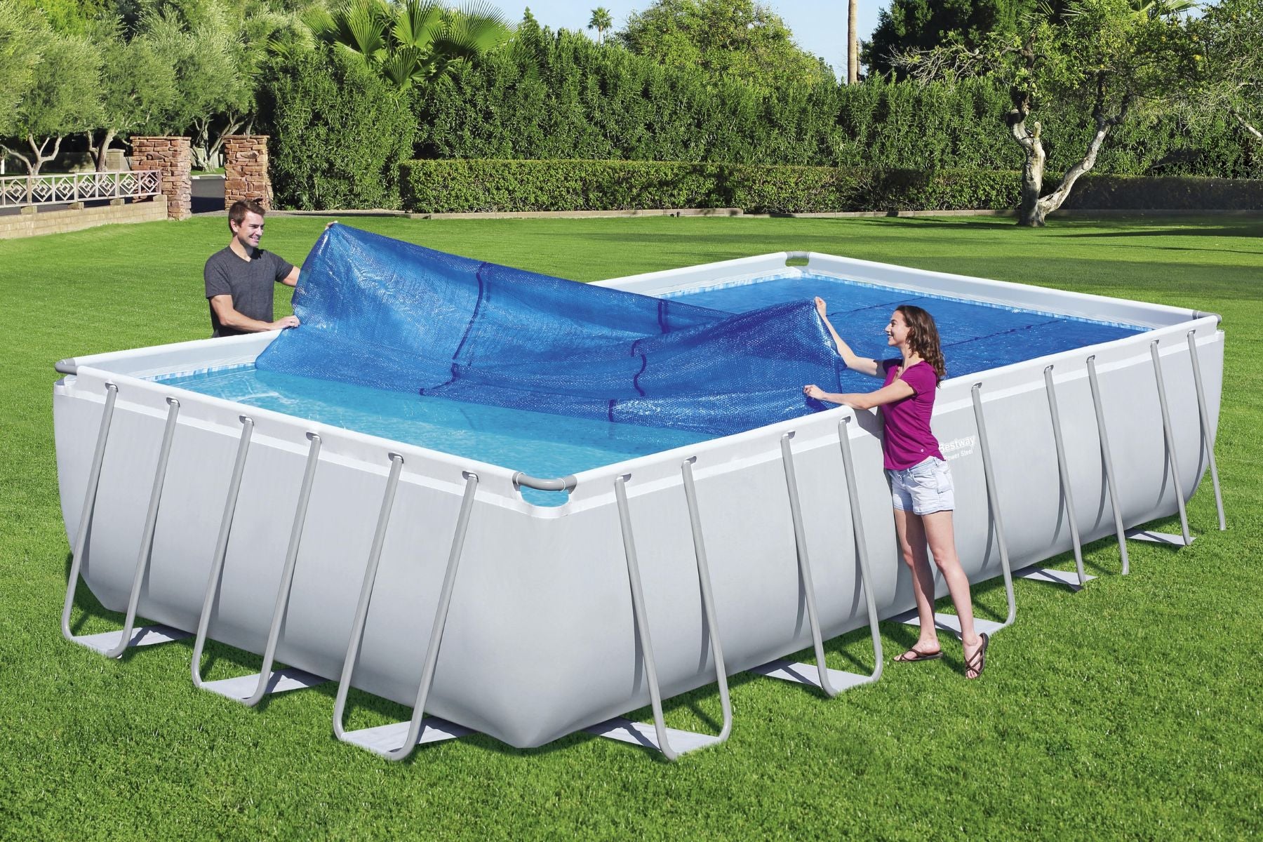 24ft  Solar Pool Cover for Power Steel Above Ground Pools