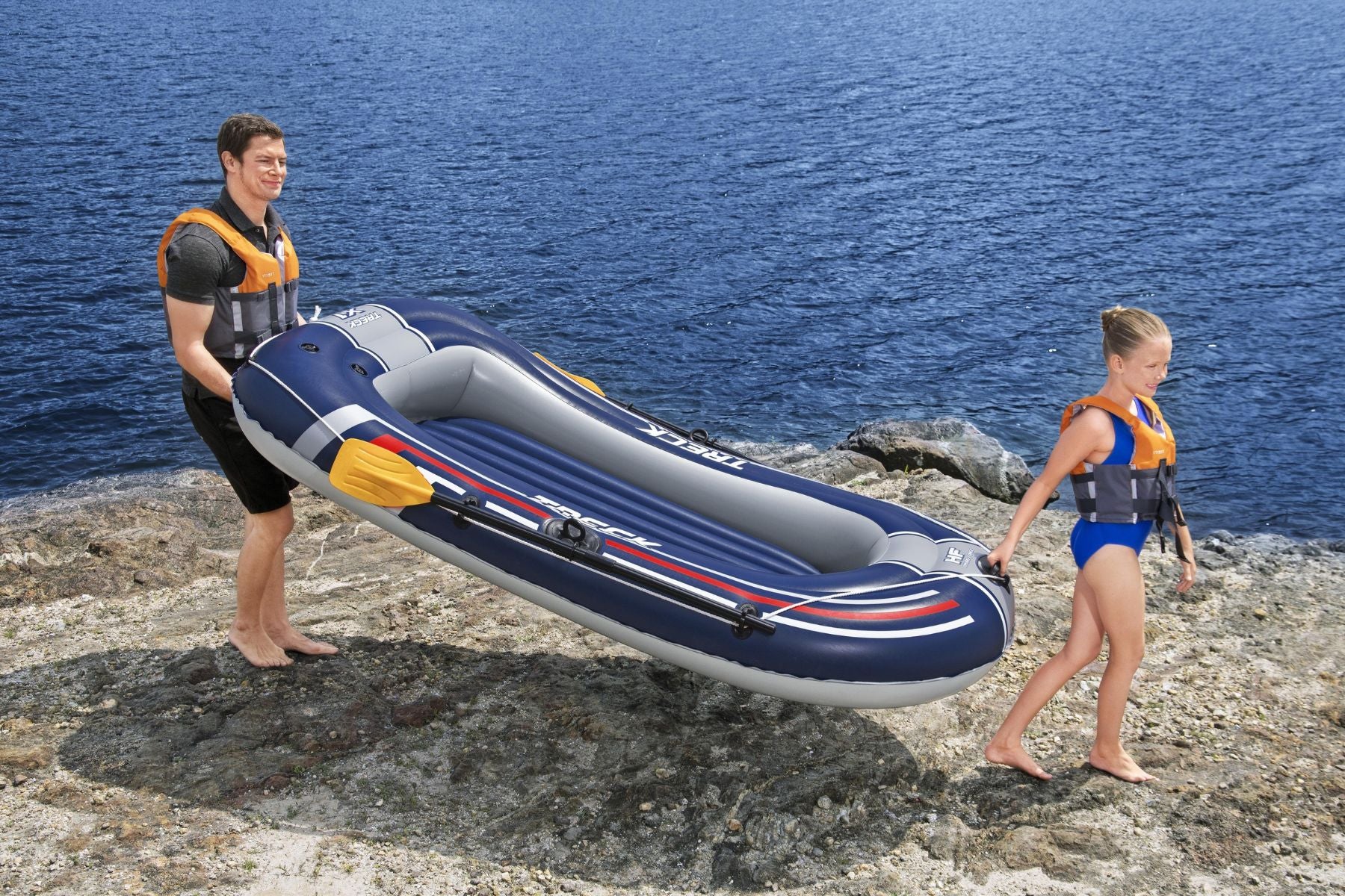 Hydro-Force 2 Person Inflatable Raft Treck Set Treck