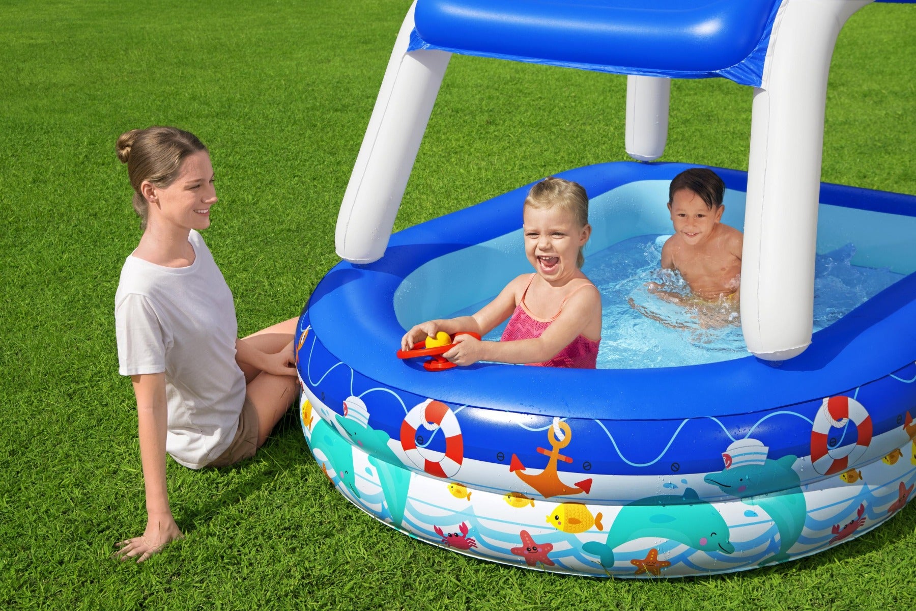 Sea Captain Kids Inflatable Paddling Pool Play Center