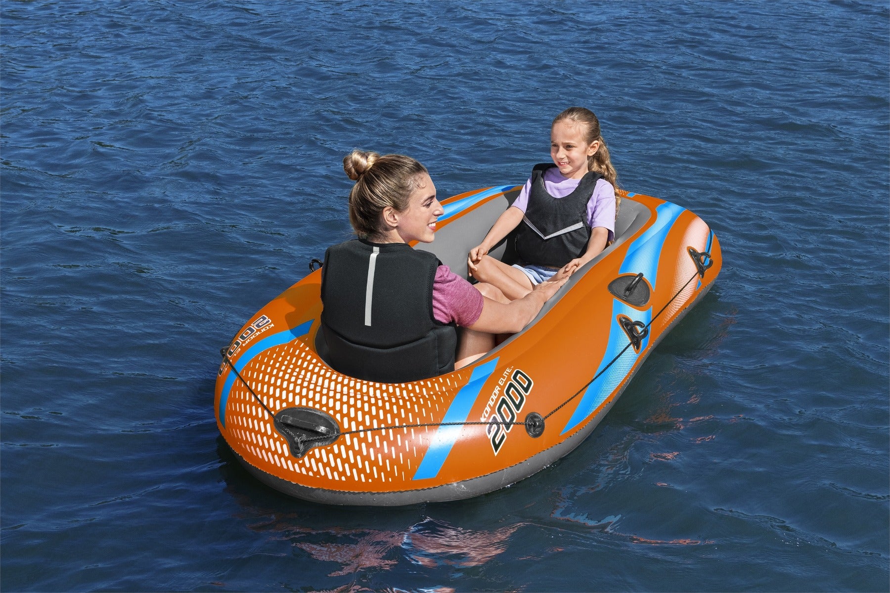 2 Person Inflatable Boat Set Kondor Elite 2000