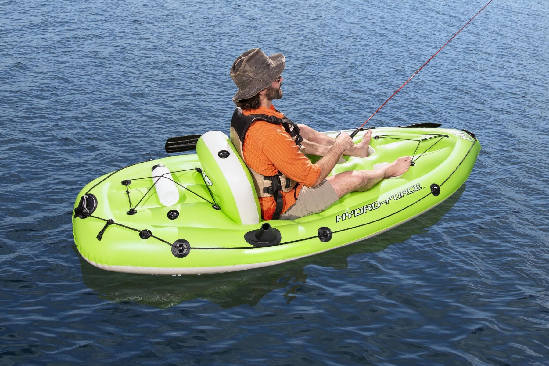 Hydro-Force 1 Person Inflatable Fishing Kayak Complete Set