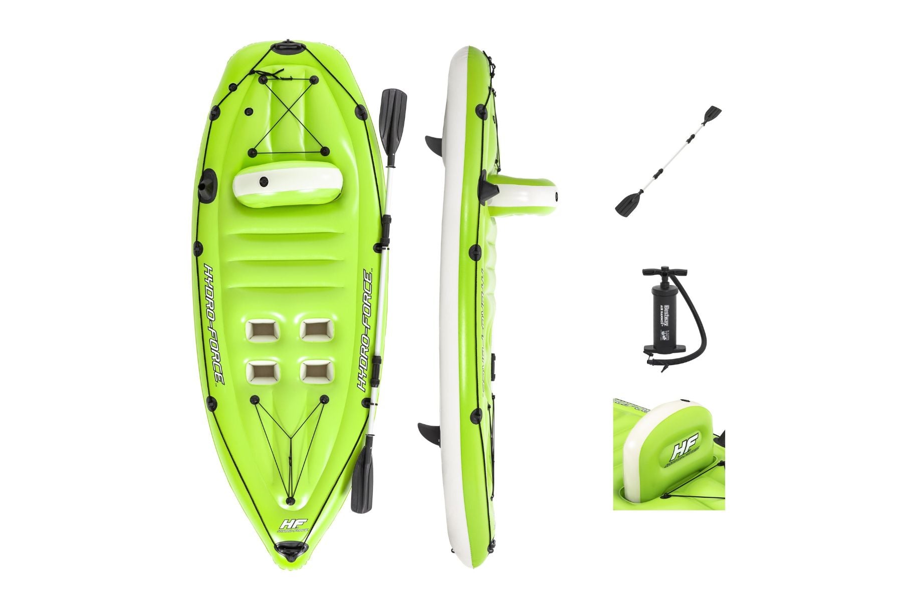 Hydro-Force 1 Person Inflatable Fishing Kayak Complete Set