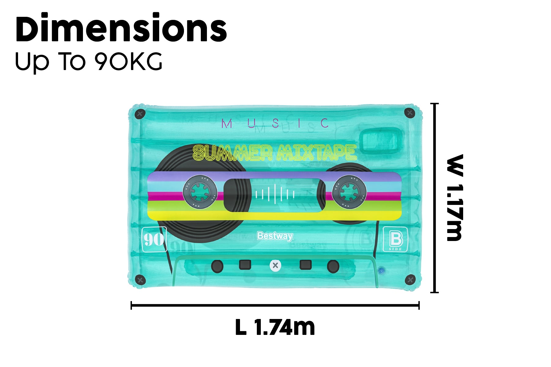 Inflatable Cassette Tape Pool Float