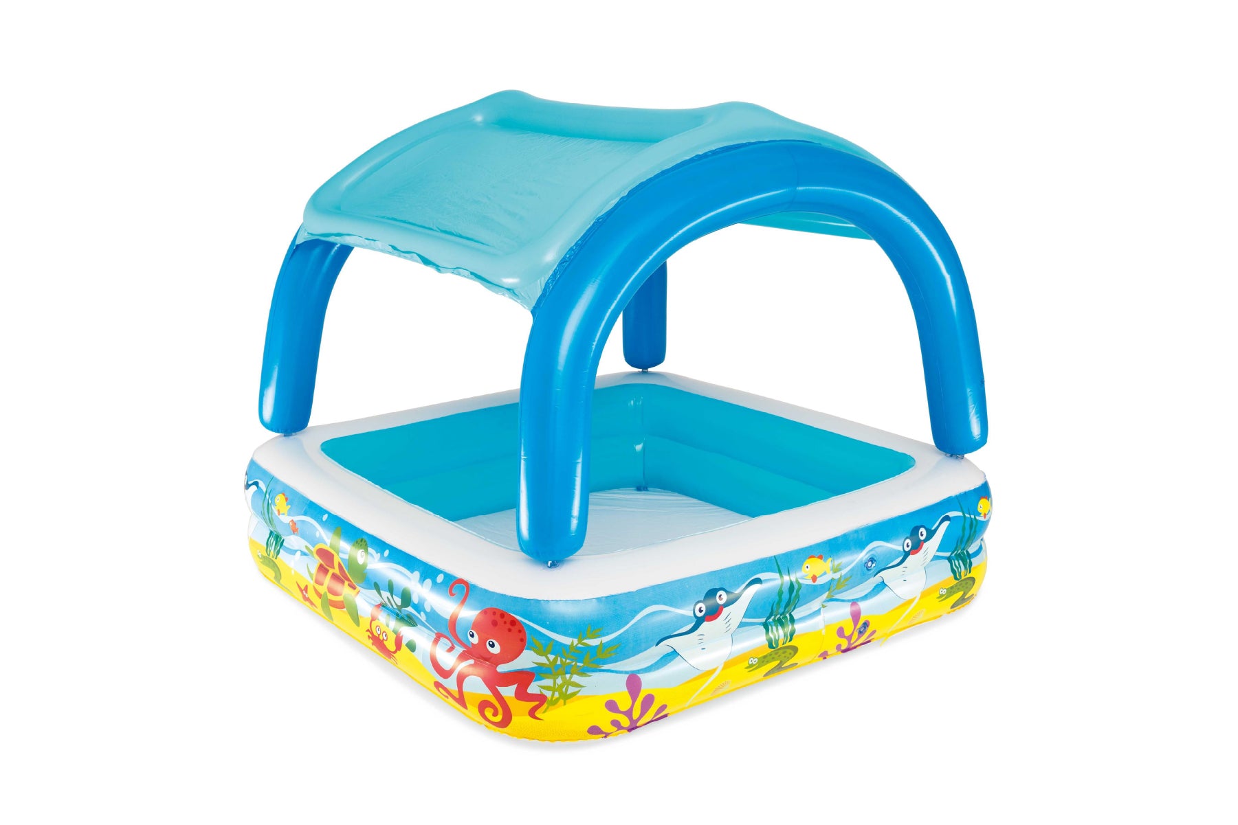 Kids Inflatable Paddling Pool, with Canopy - 58"