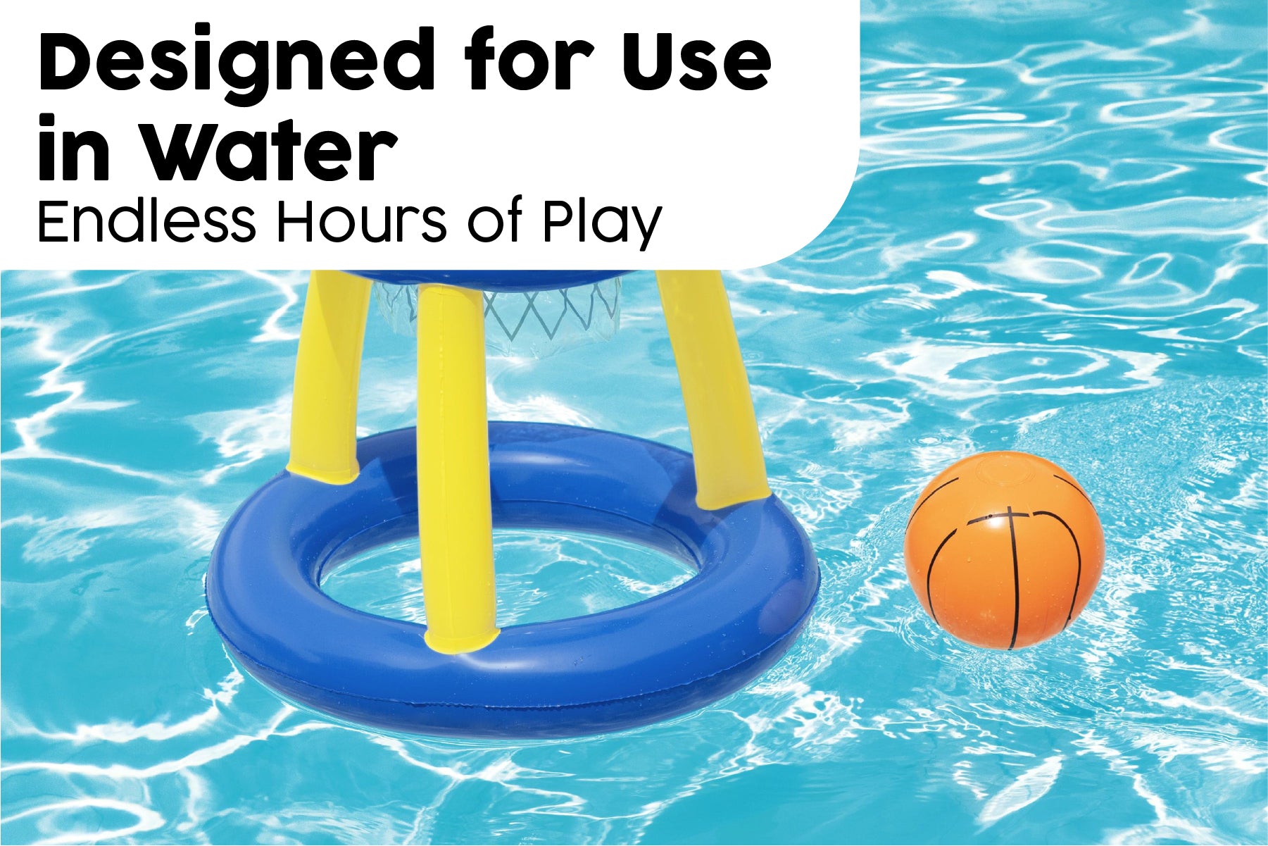 Inflatable Splash 'N Hoop Floating Basketball Pool Game Set