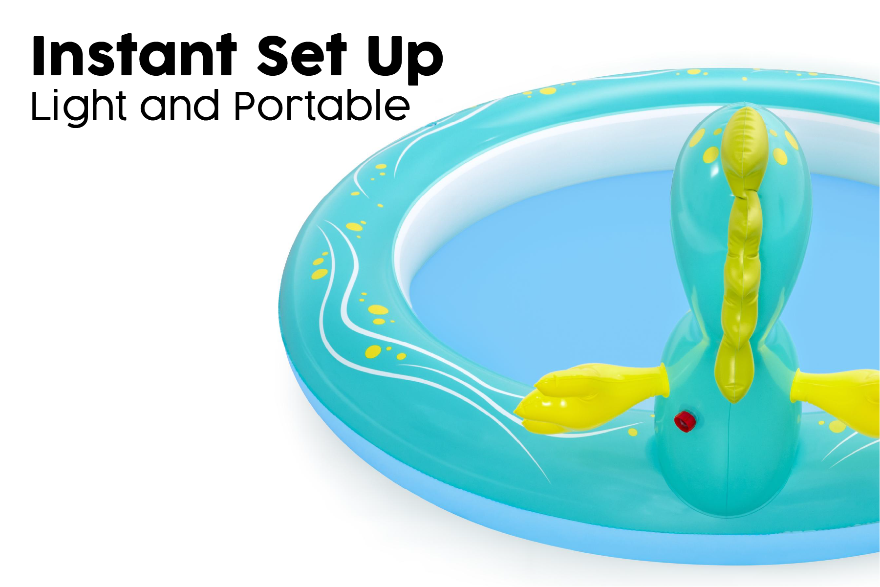 Seahorse Sprinkler Kids Inflatable Paddling Pool