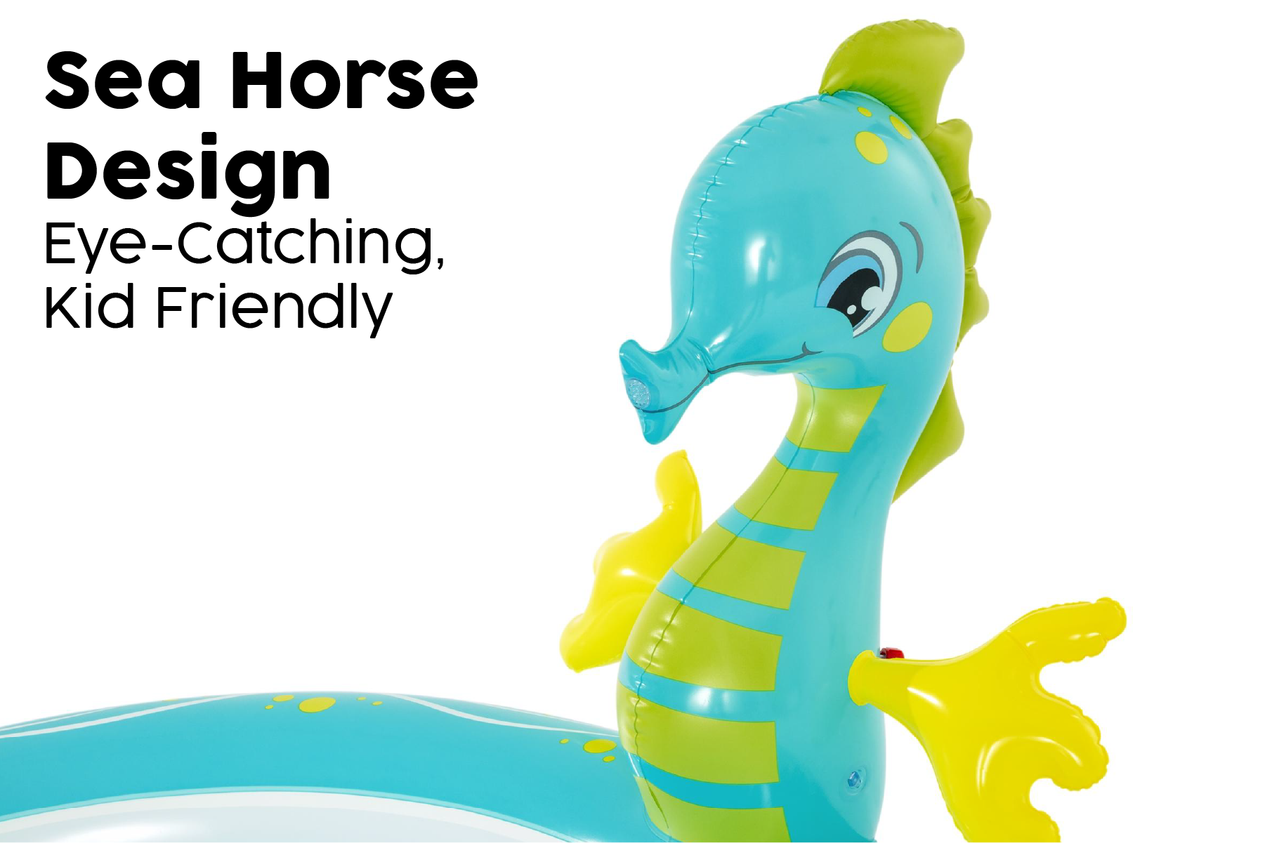 Seahorse Sprinkler Kids Inflatable Paddling Pool