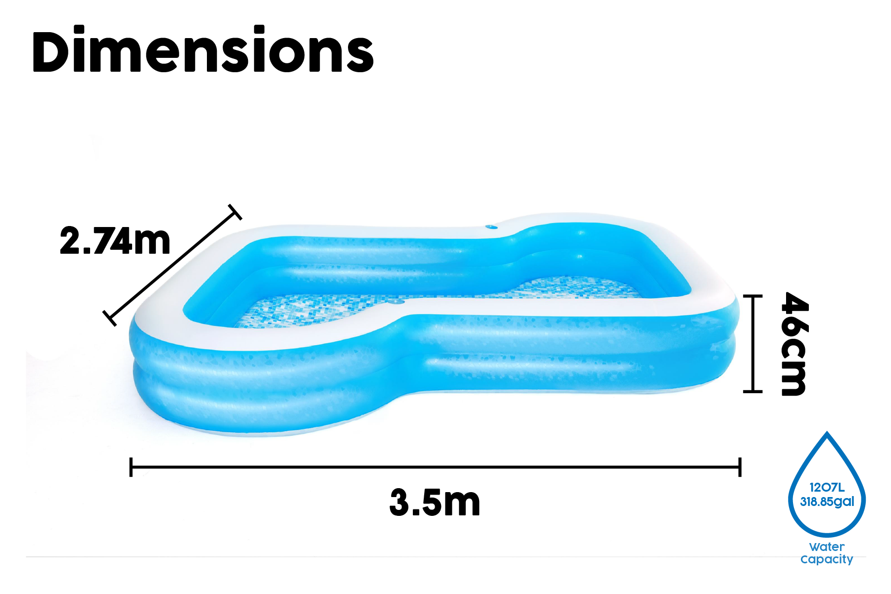 Family Sunsational Inflatable Swimming Pool