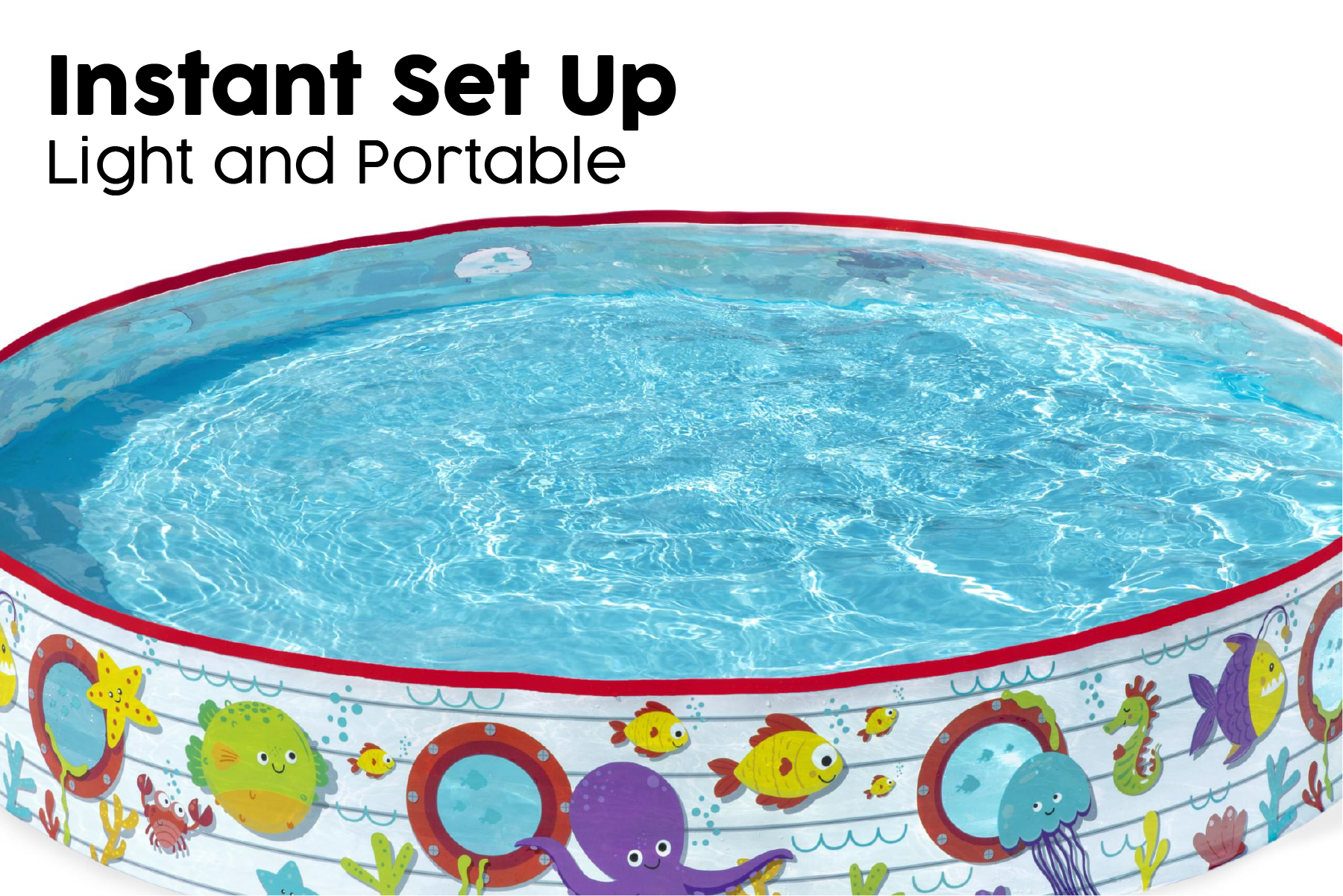 Coral Themed Kids Inflatable Paddling Pool