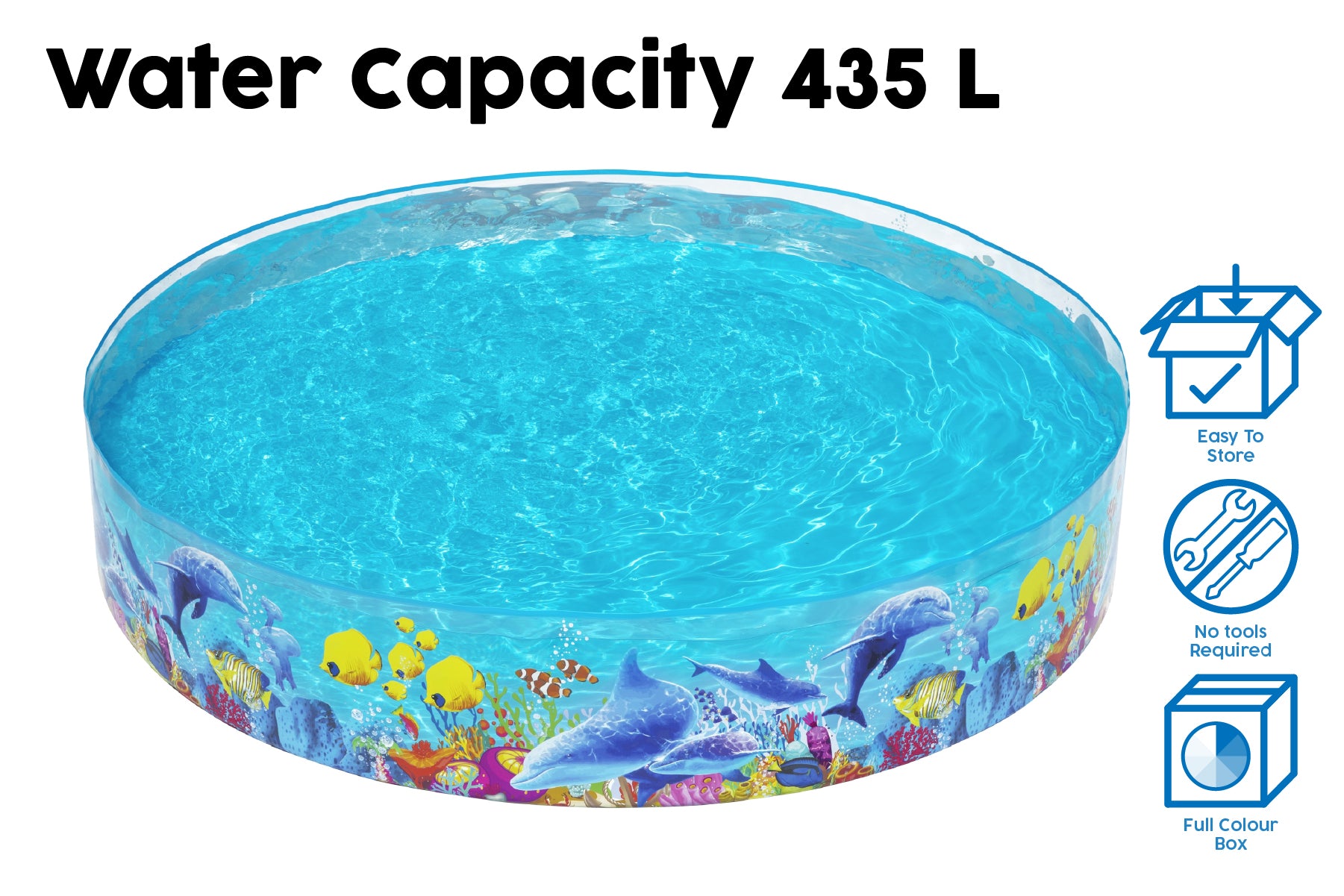 Sea Animals Themed Kids Inflatable Paddling Pool