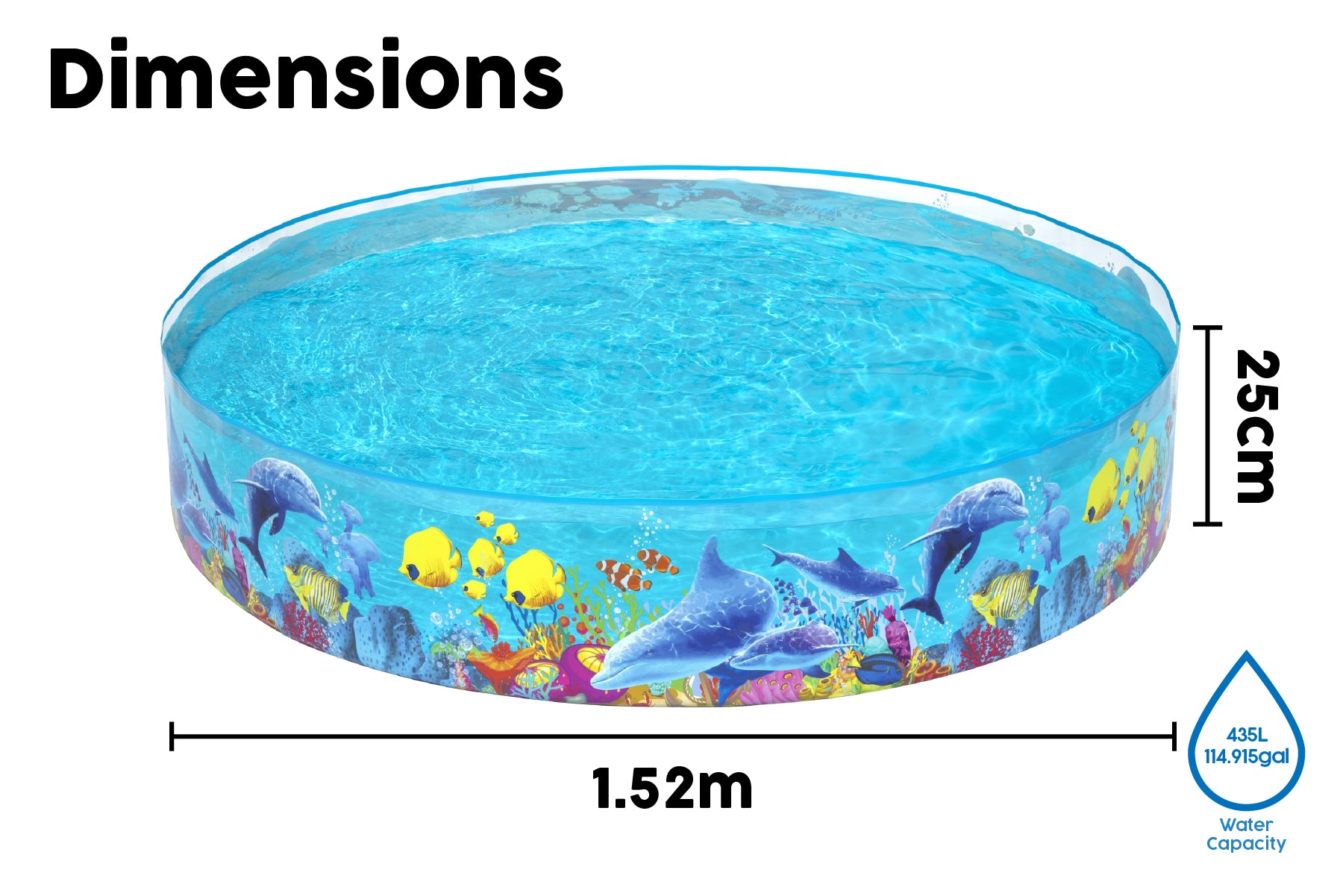 Sea Animals Themed Kids Inflatable Paddling Pool