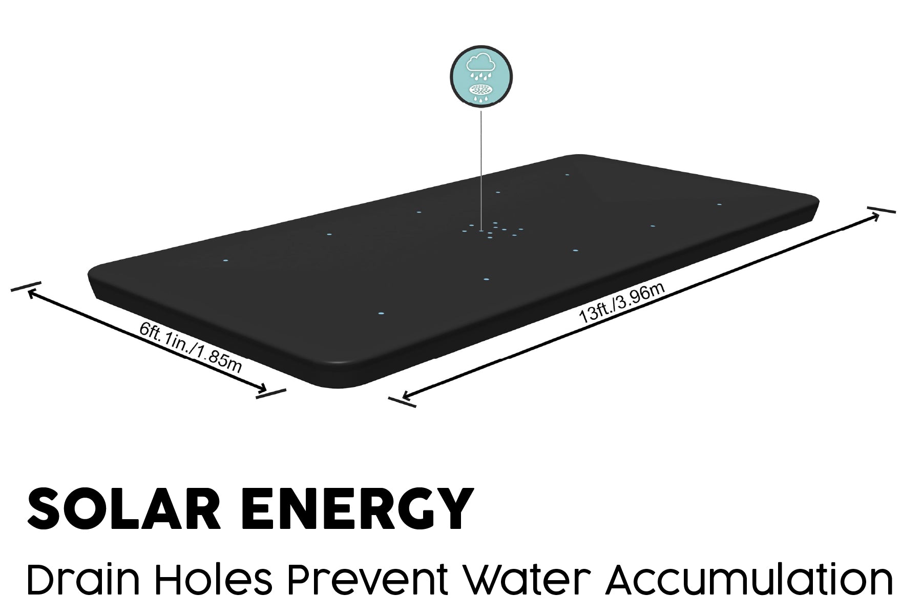 13ft inch Rectangular Pool Cover for Power Steel Above Ground Pools