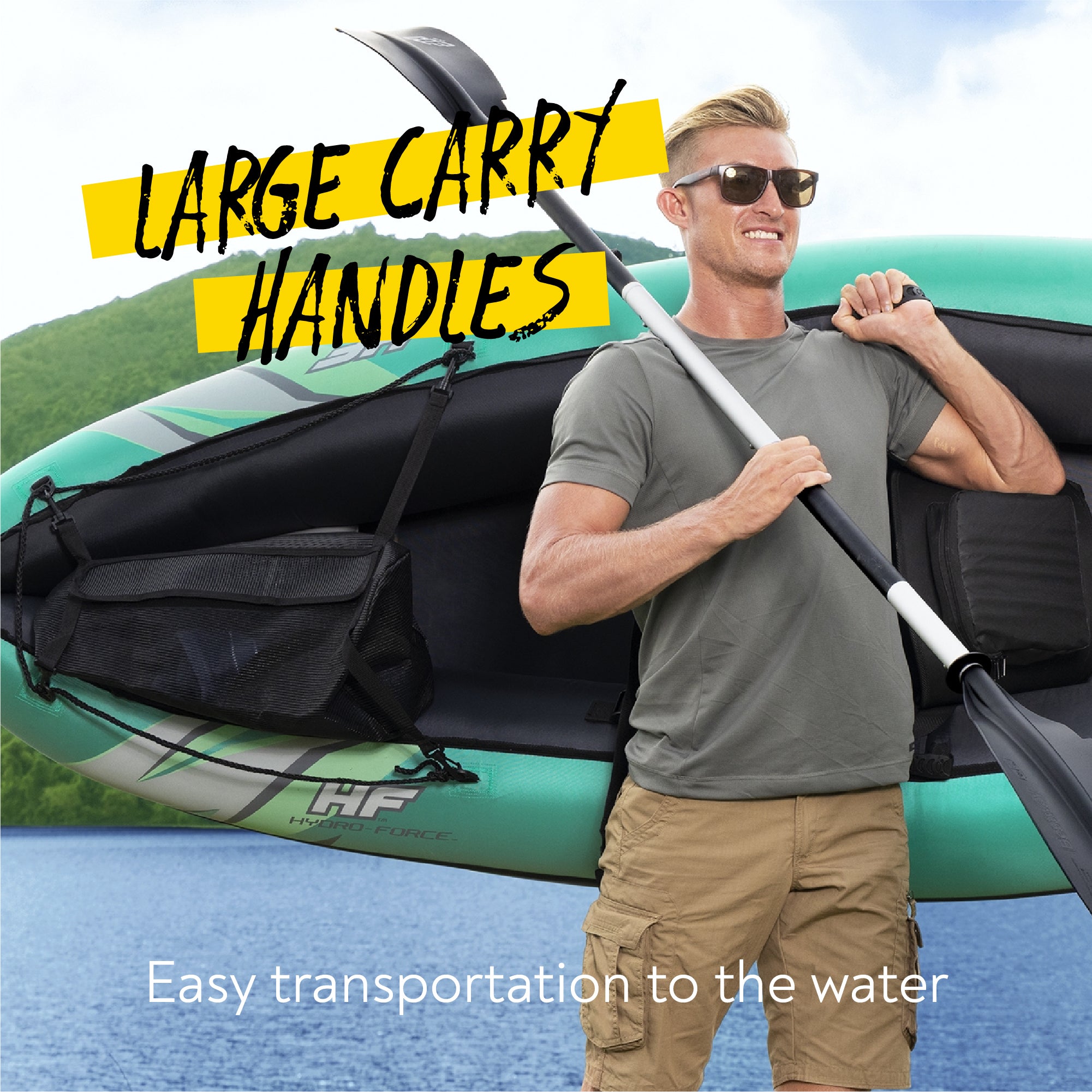 Hydro-force 1 Person Inflatable Kayak Complete Set - Ventura