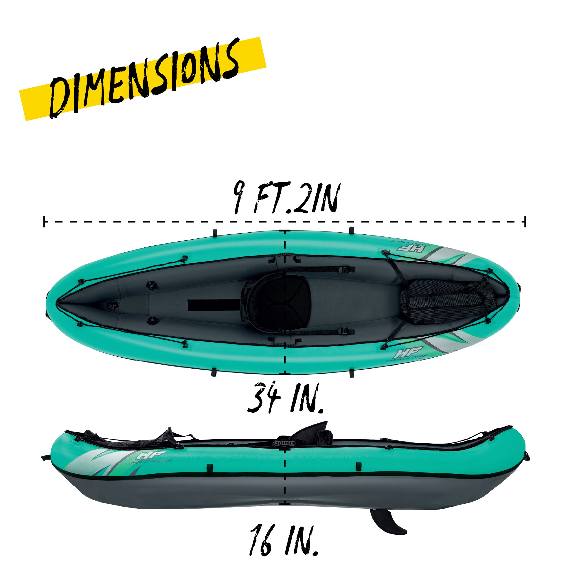 Hydro-force 1 Person Inflatable Kayak Complete Set - Ventura