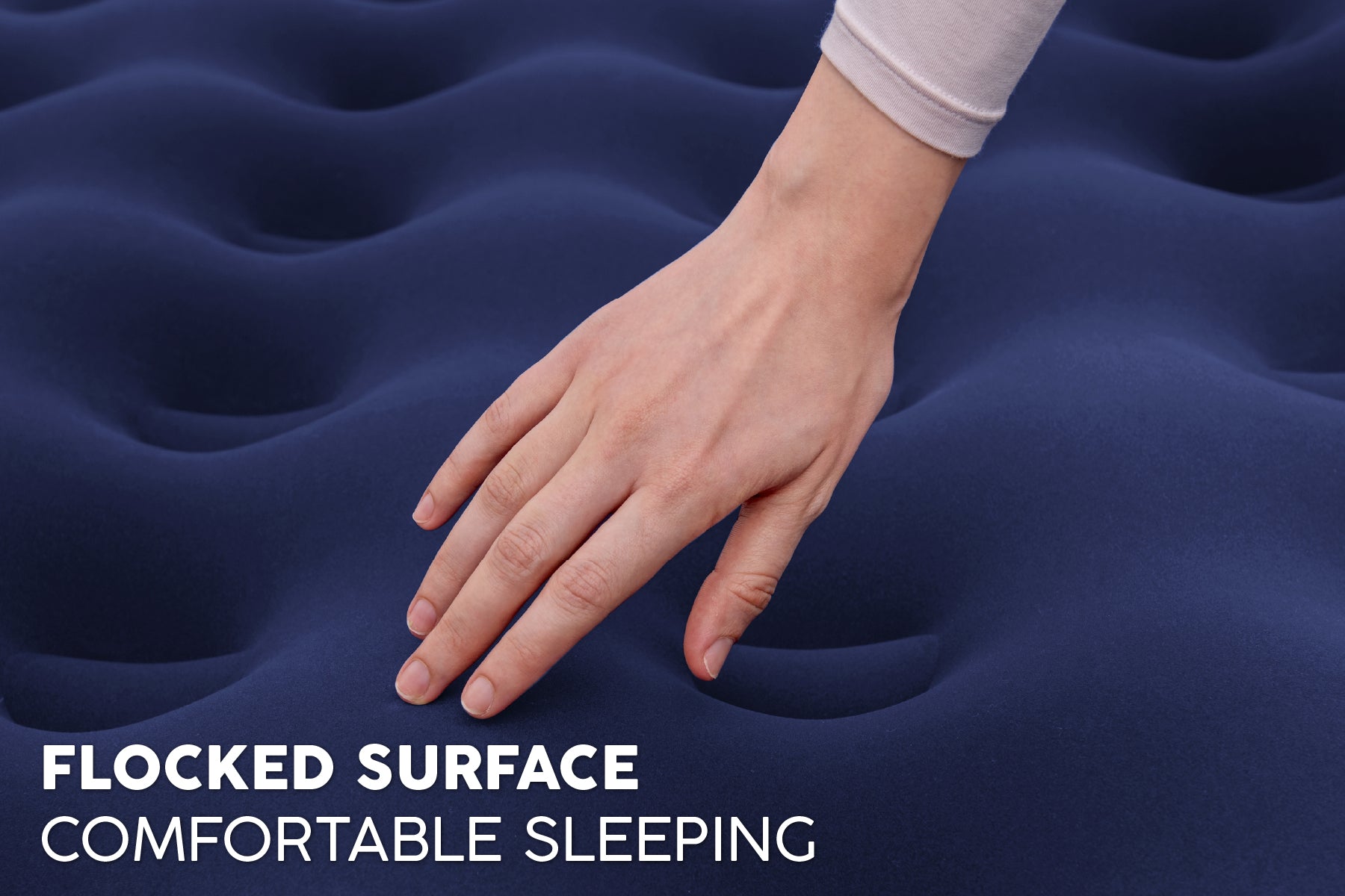 Single Flocked Airbed Inflatable Air Mattress