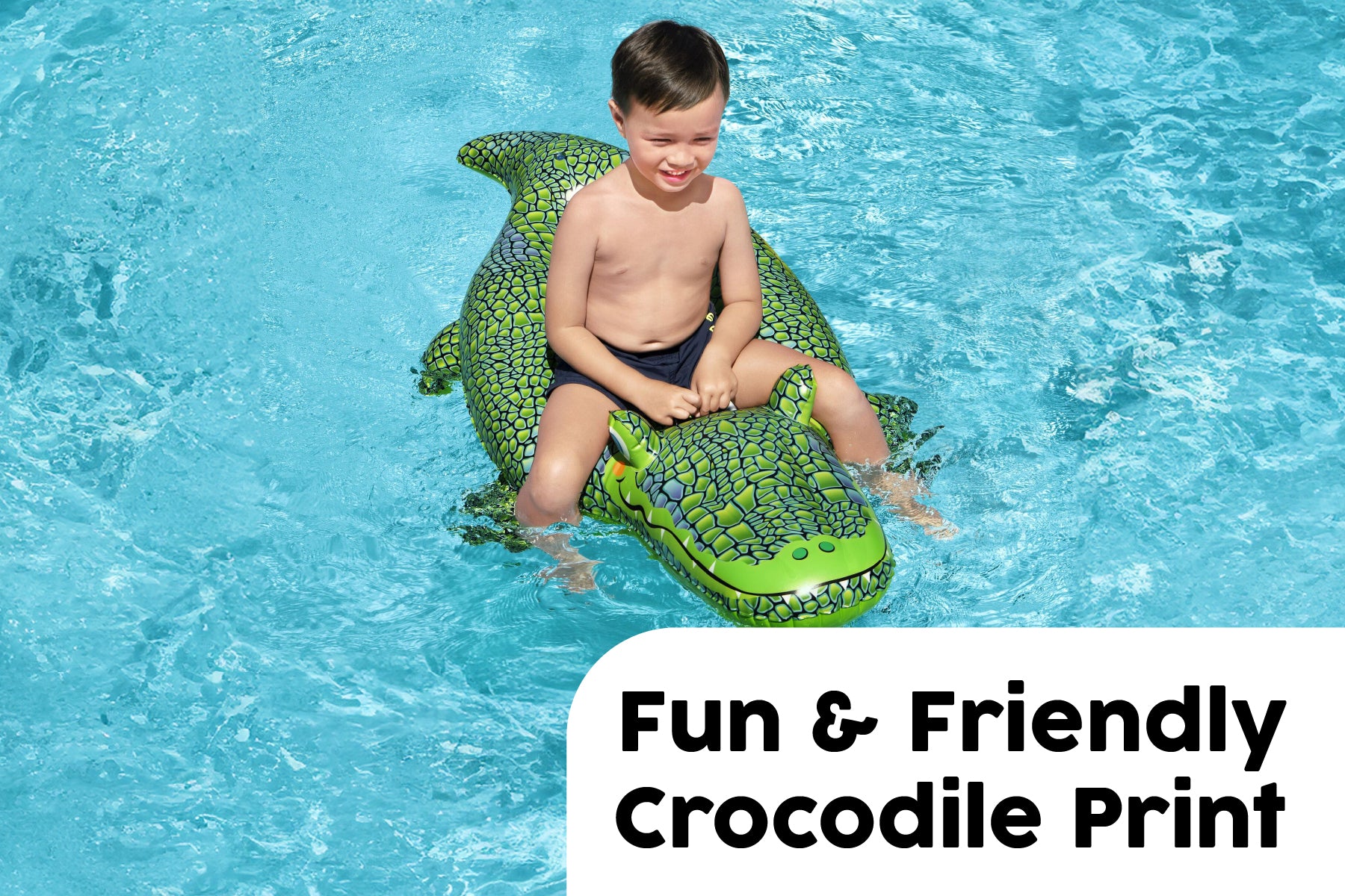 Inflatable Buddy the Croc Pool Float