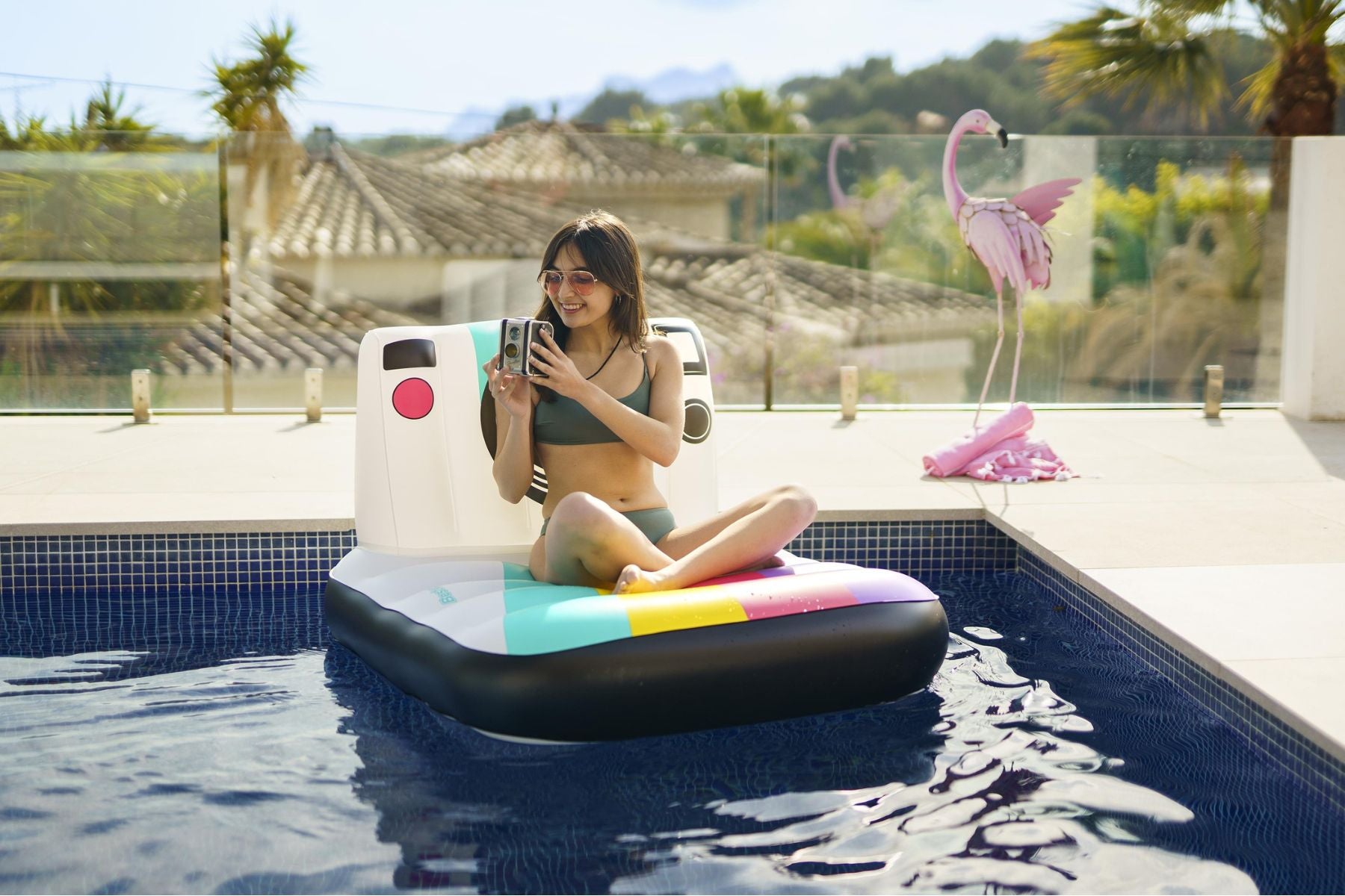 Inflatable Vintage Camera Pool Float