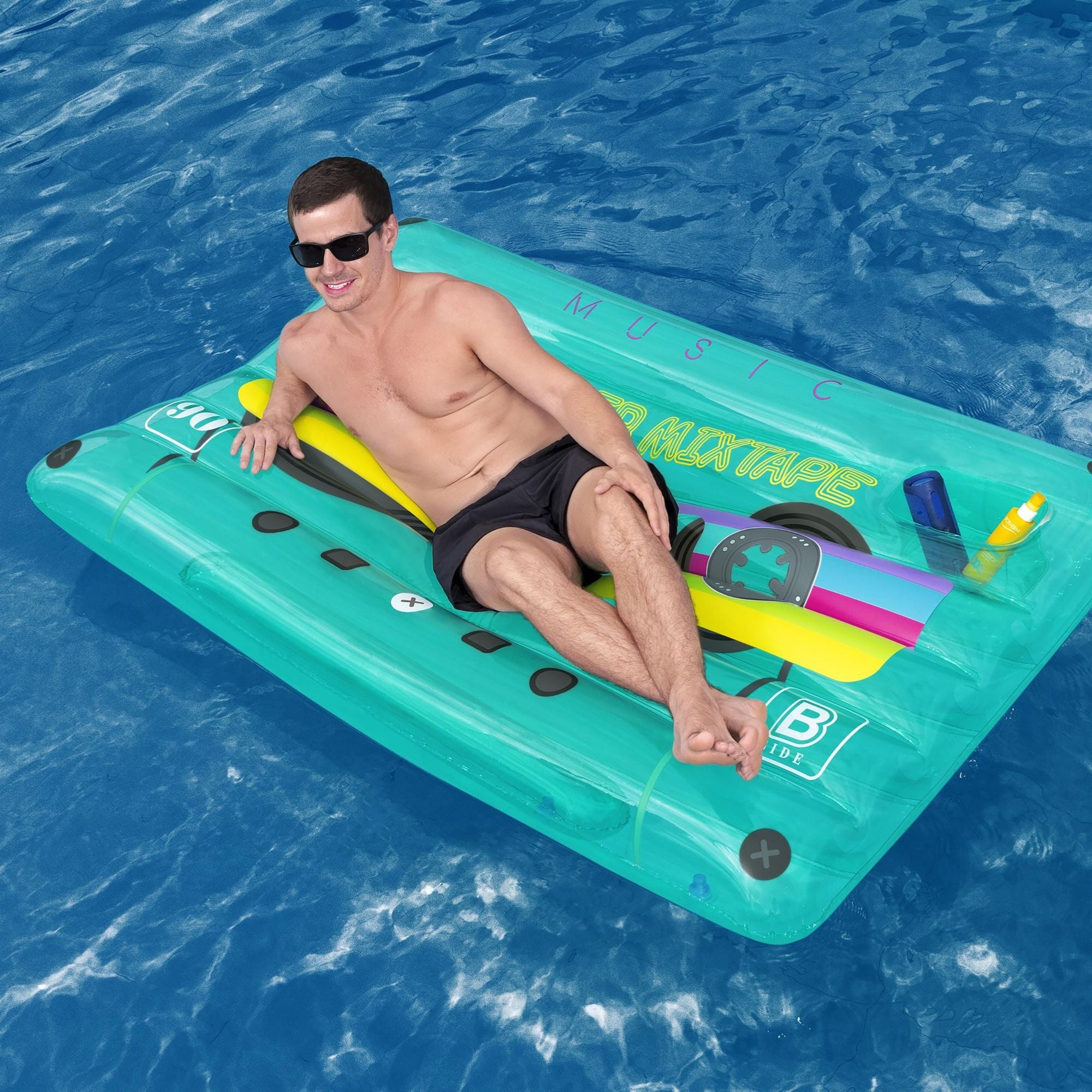 Inflatable Cassette Tape Pool Float