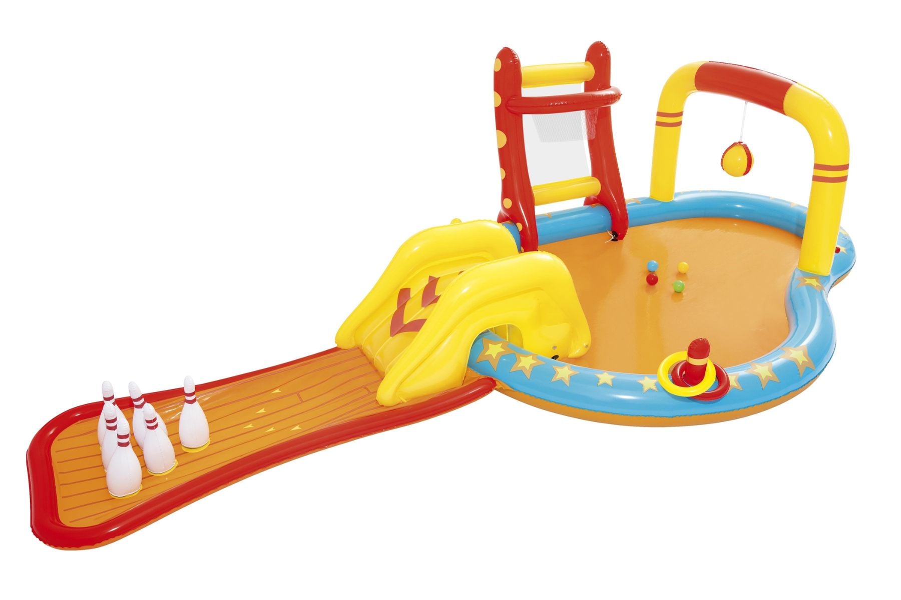 Kids Inflatable Lil' Champ Paddling Pool Water Play Centre, with Activities