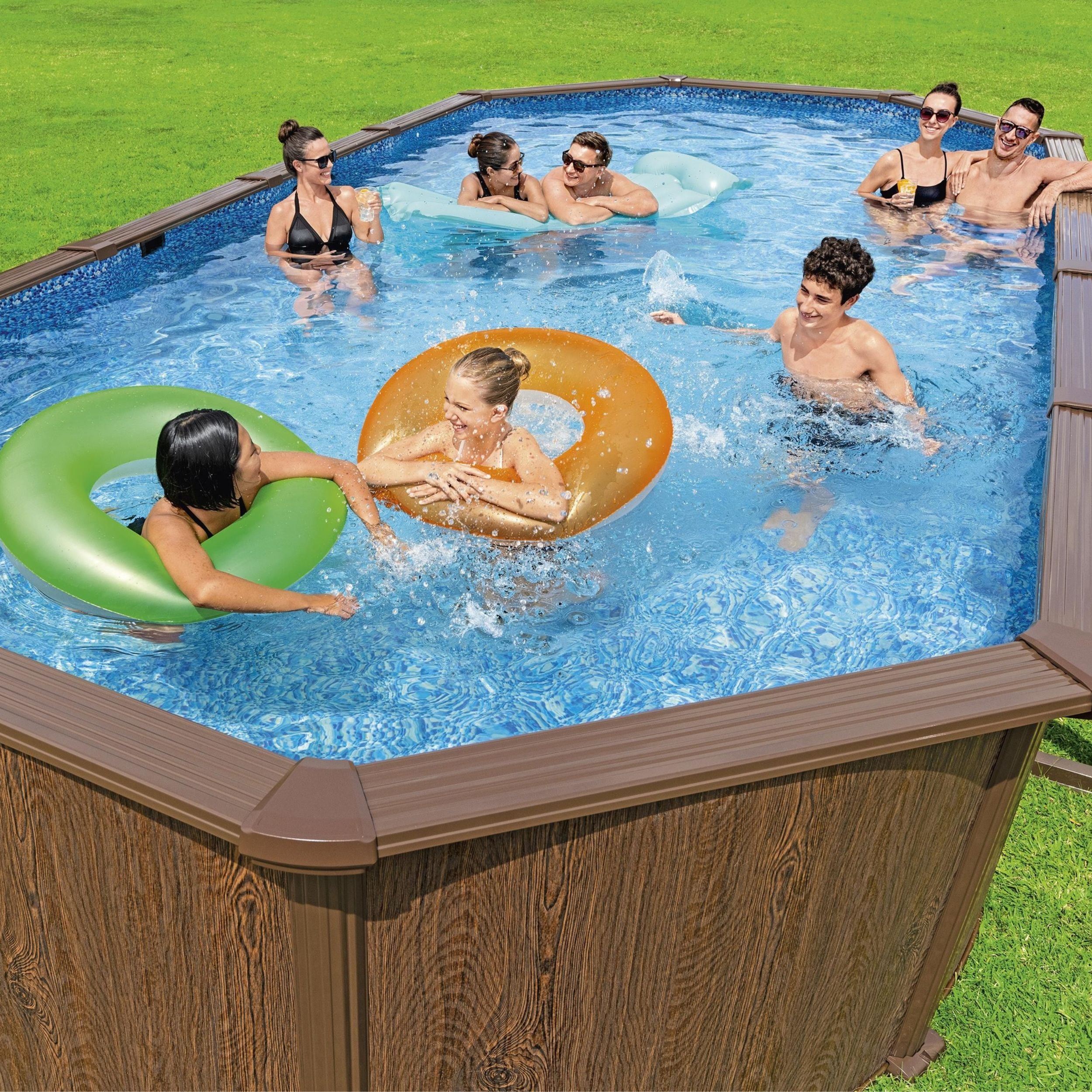 large family garden pool