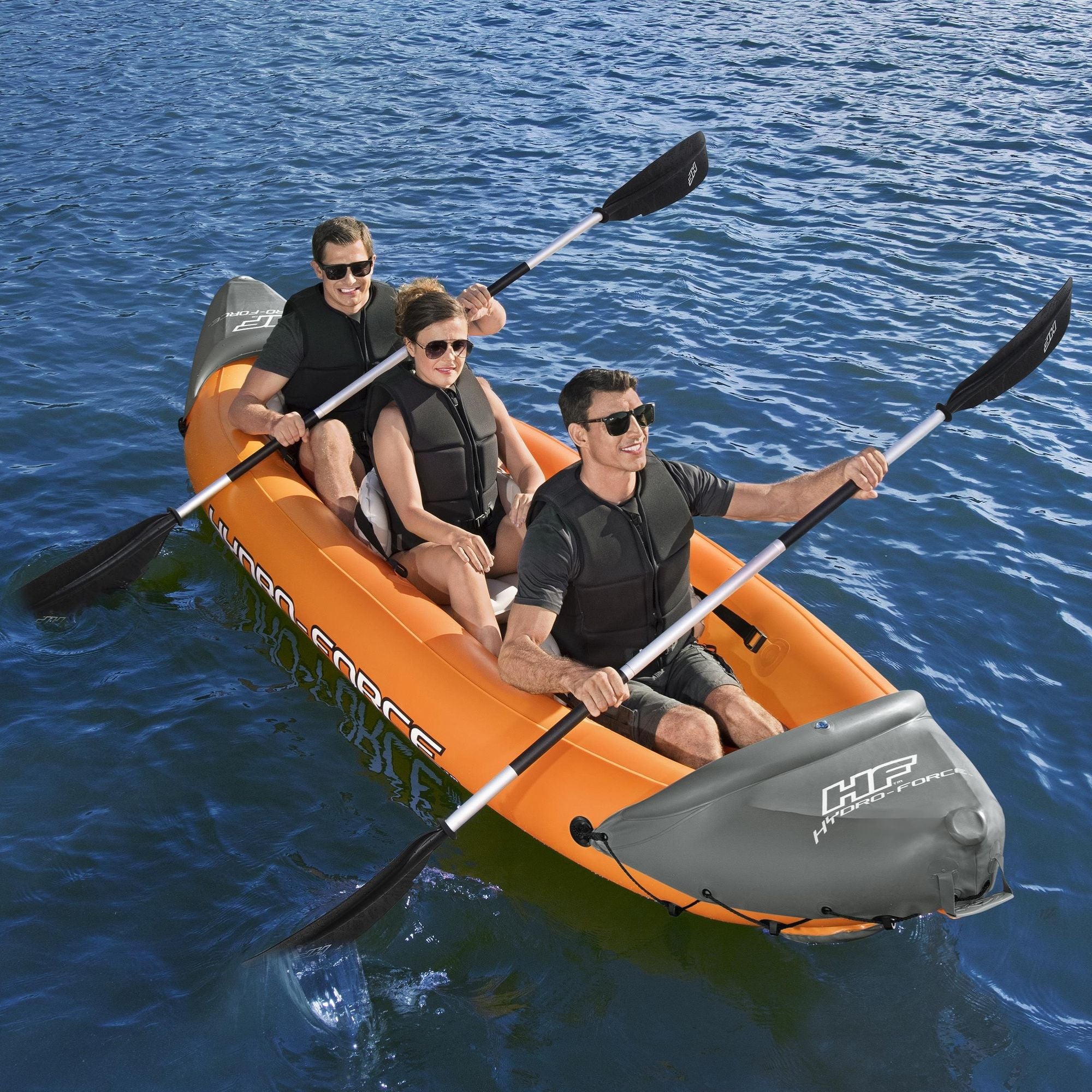 Hydro-Force 3 Person Inflatable Kayak Set - Rapid