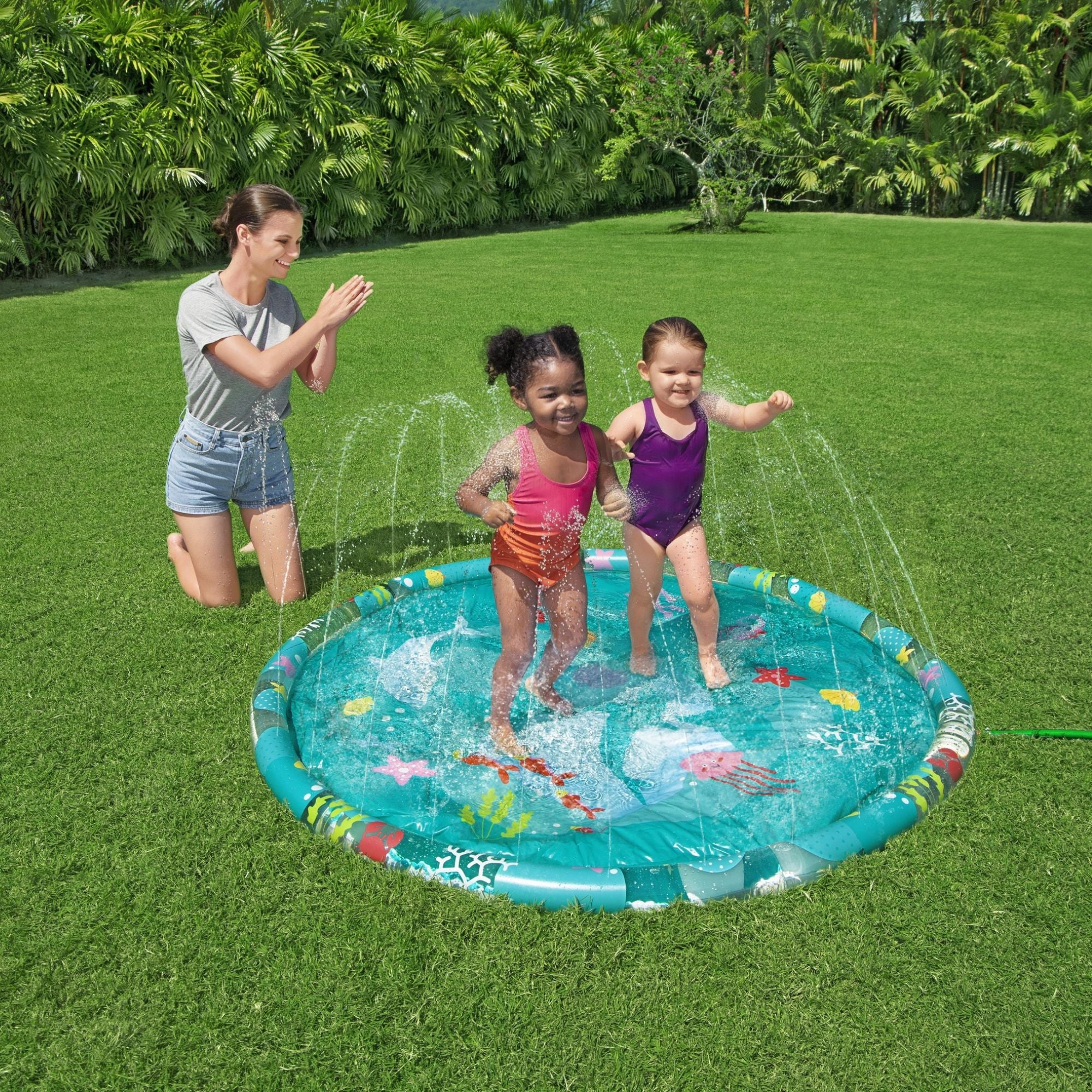 Sprinkler Splash Pad, Kids Water Mat