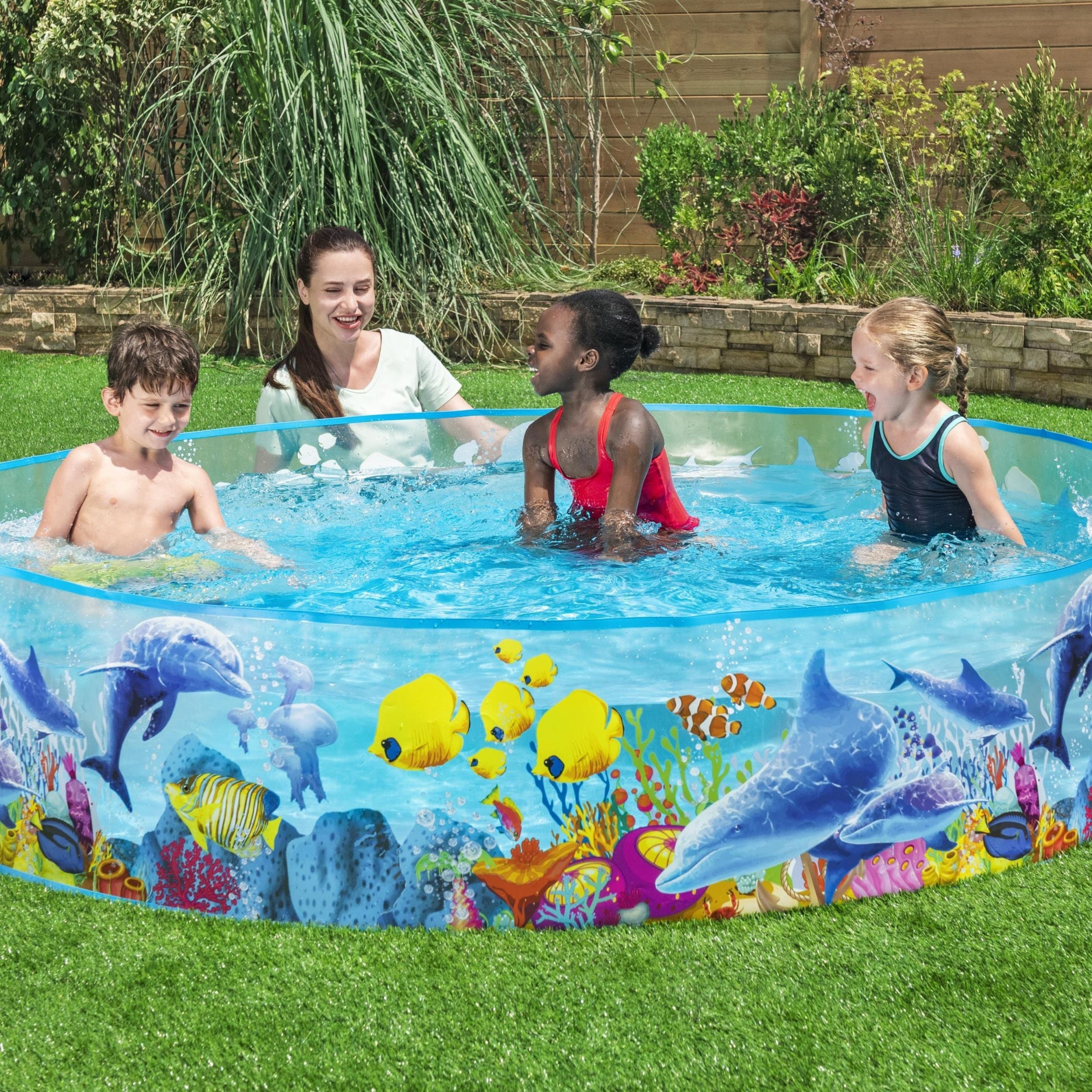 Sea Animals Themed Kids Inflatable Paddling Pool