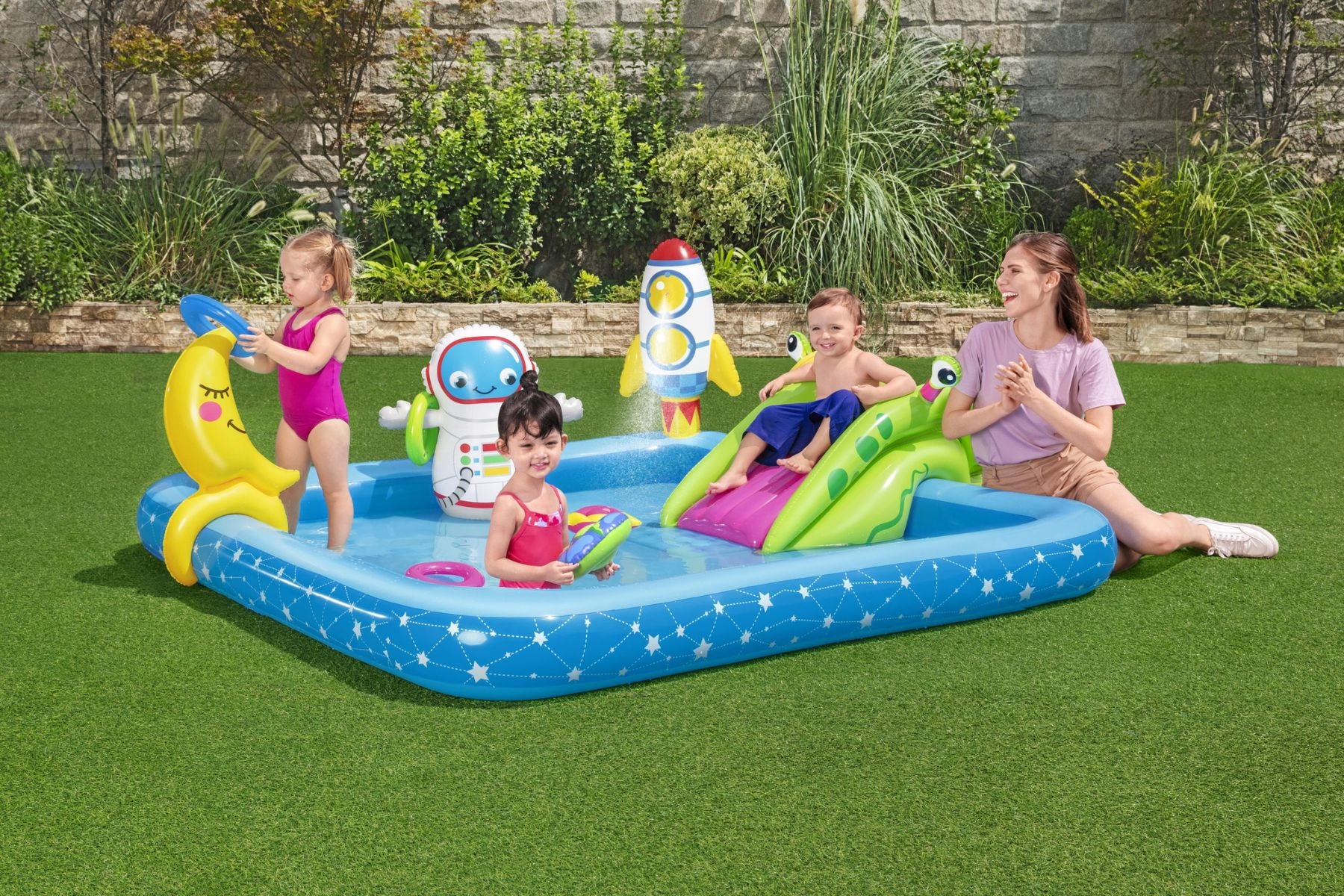 Little Astronaut Kids Inflatable Paddling Pool Play Center