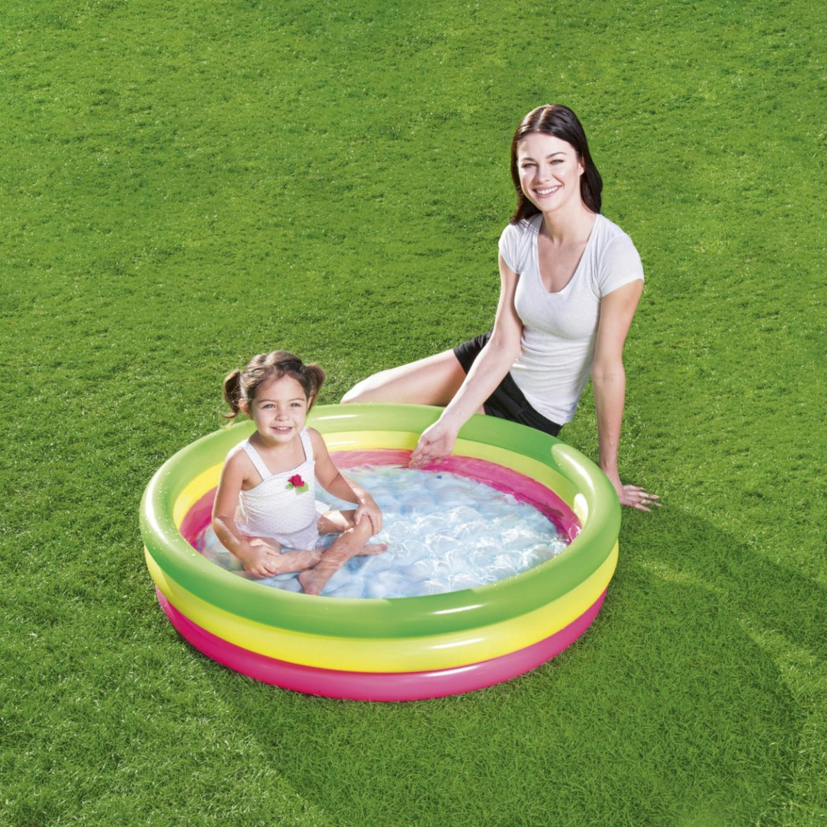 3-Ring Colourful Kids Inflatable Paddling Pool