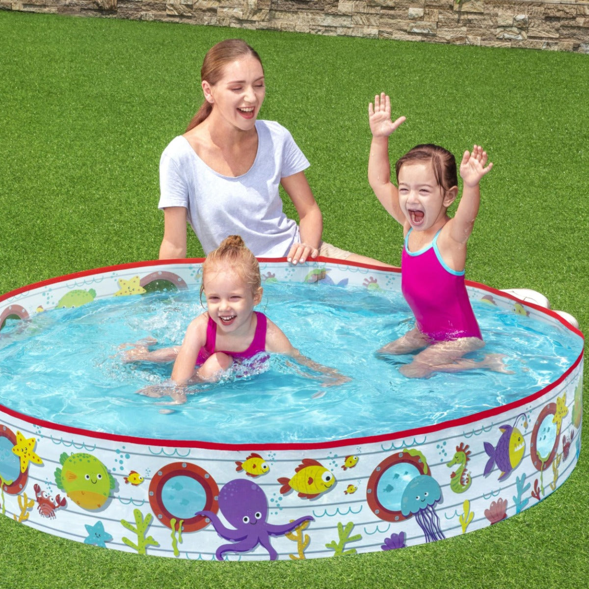 Coral Themed Kids Inflatable Paddling Pool